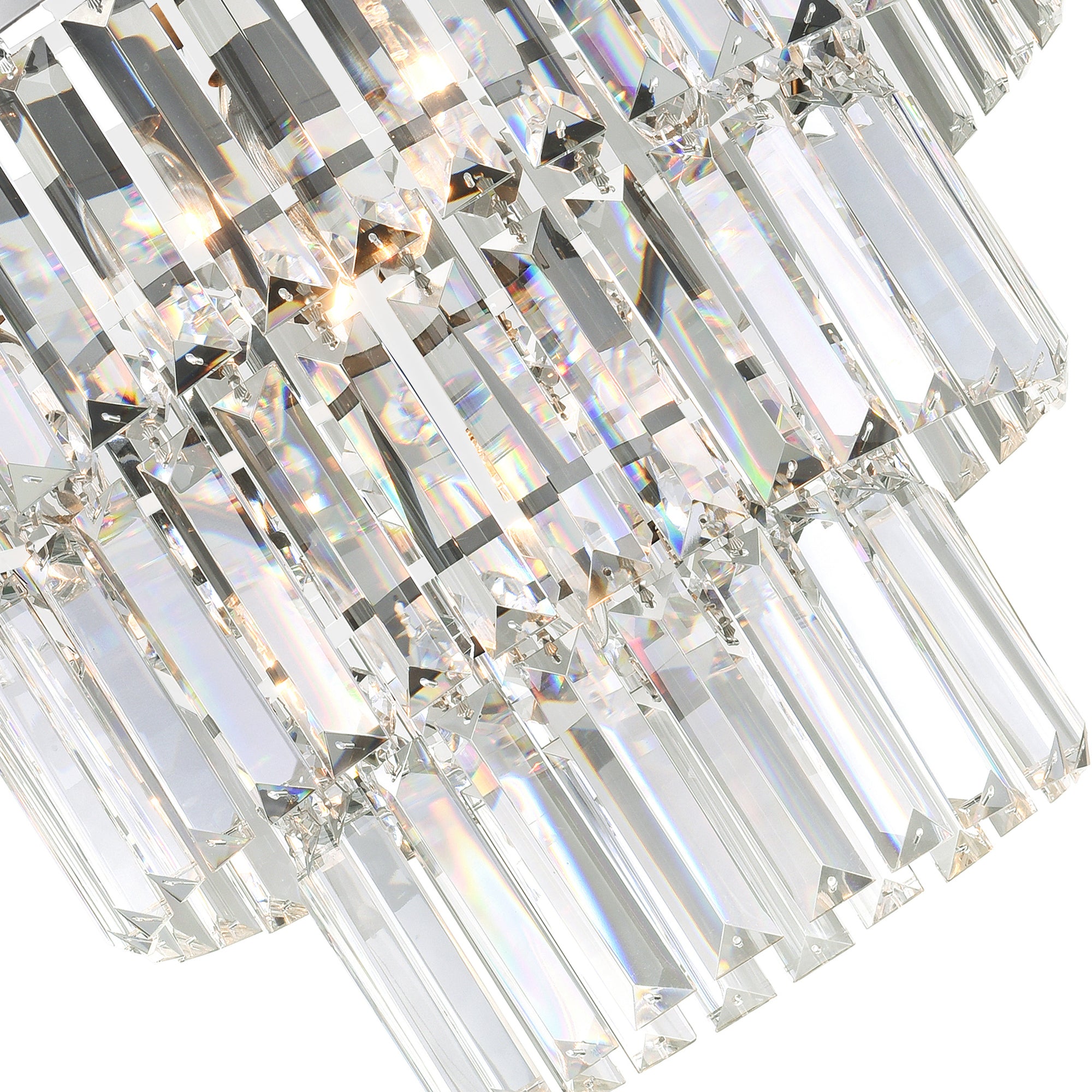 Weiss Chandeliers 5 Lights Chrome Crystal