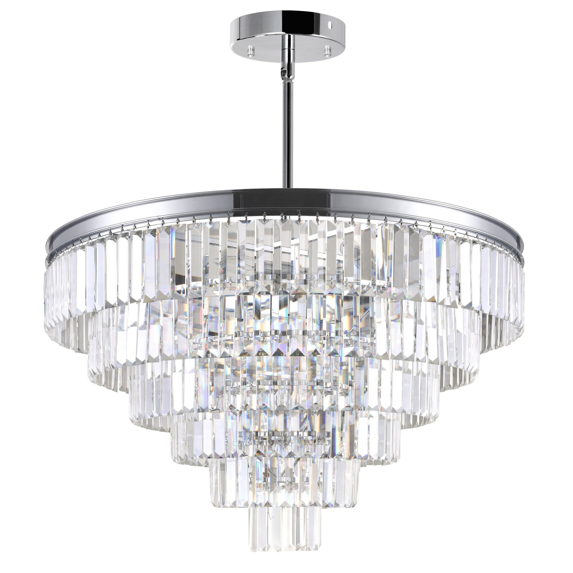 Weiss Chandeliers 15 Light Chrome Crystal