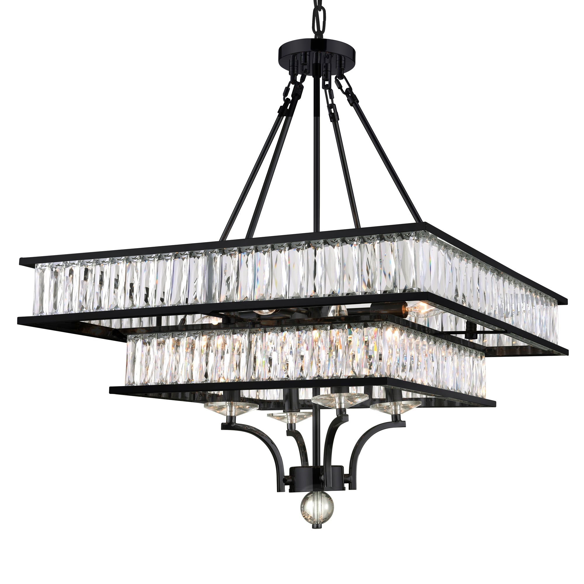 Shalia 8 Light Black Chandelier