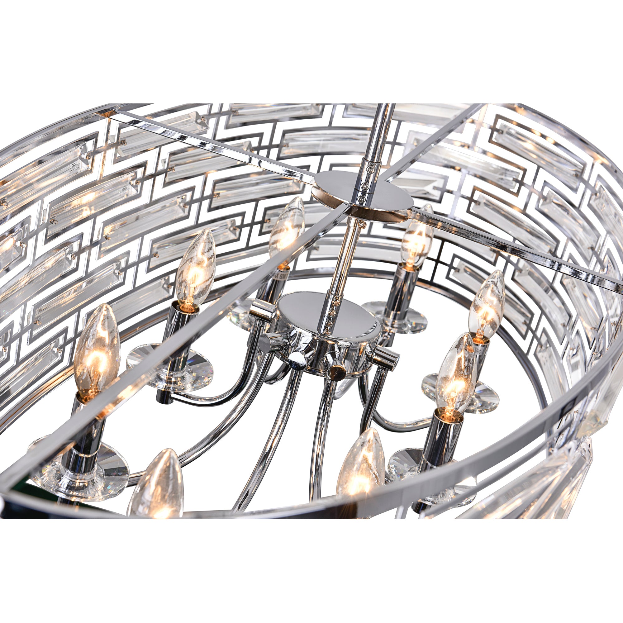 Petia 8 Light Chrome Shade Light Island Chandelier