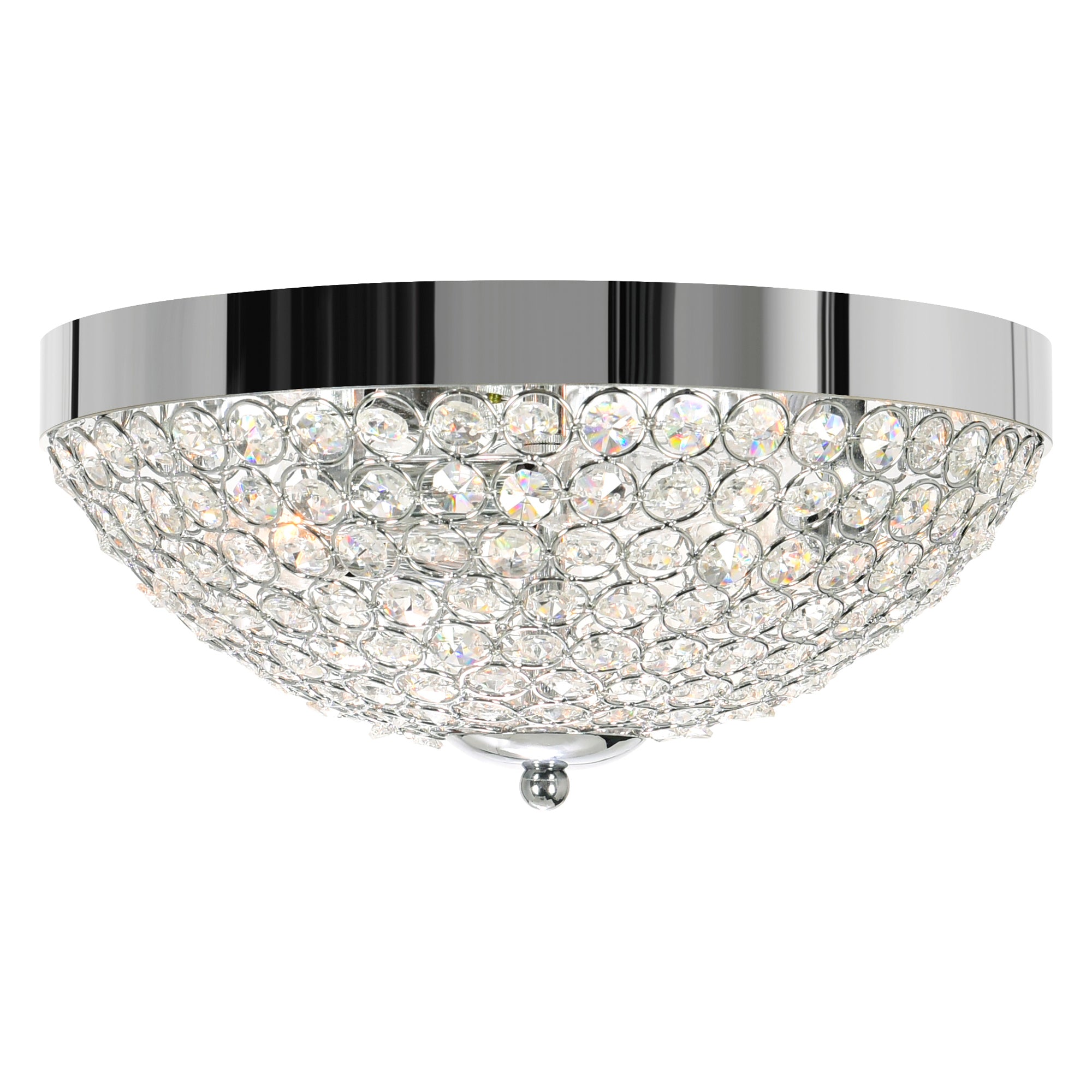 Globe 3 Light Chrome Flush Mount