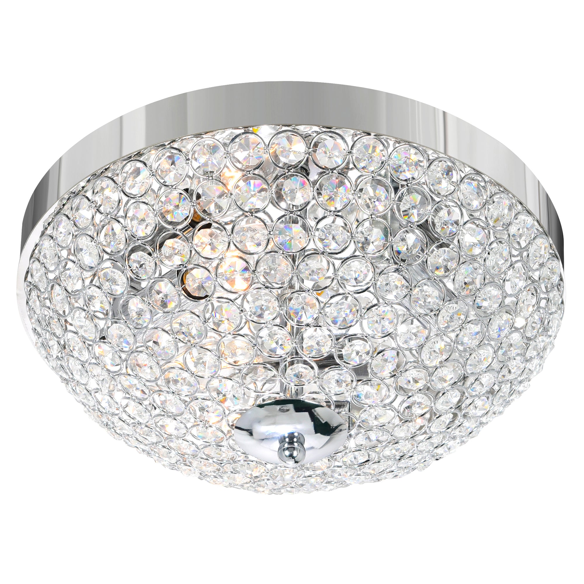 Globe 3 Light Chrome Flush Mount