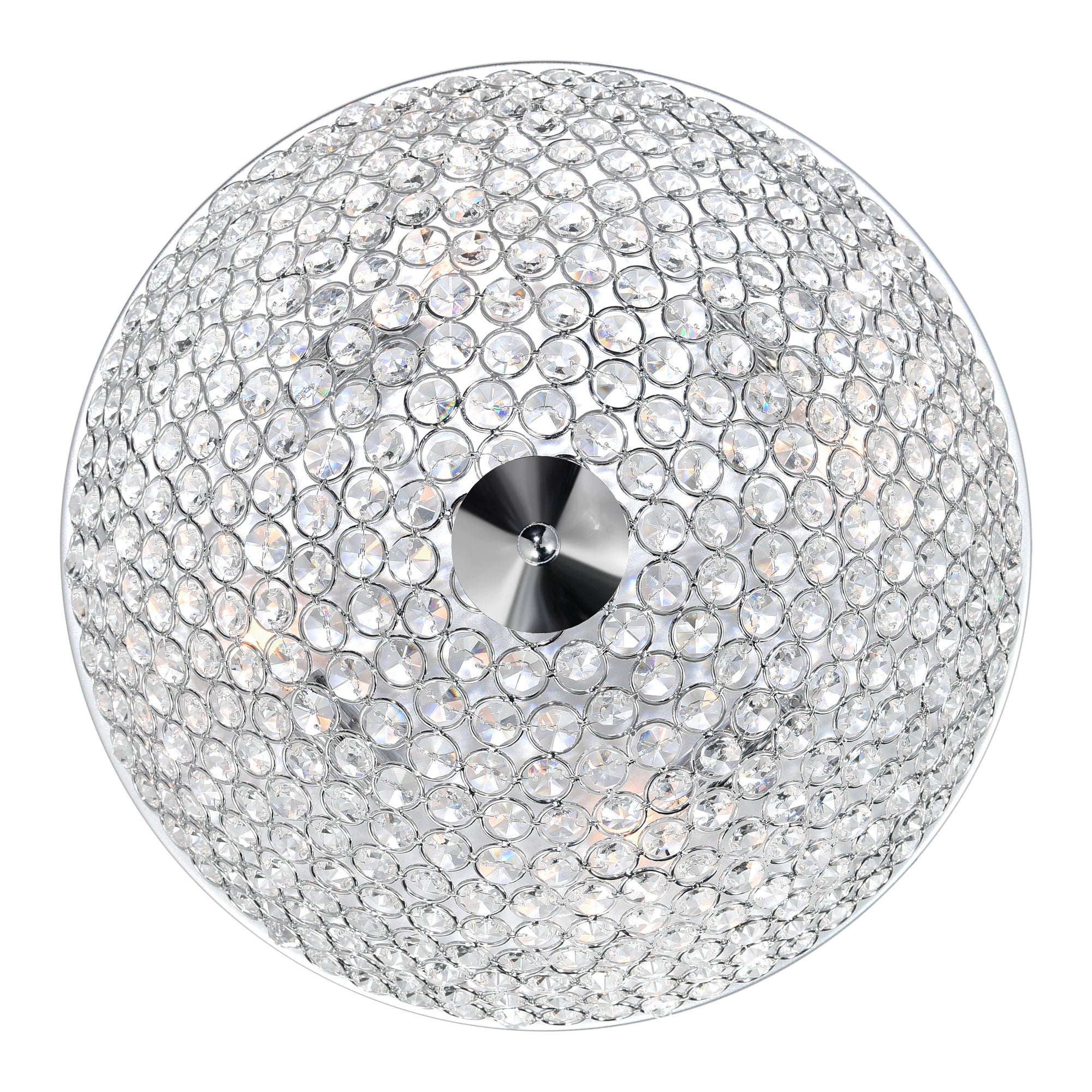 Globe 4 Light Chrome Flush Mount
