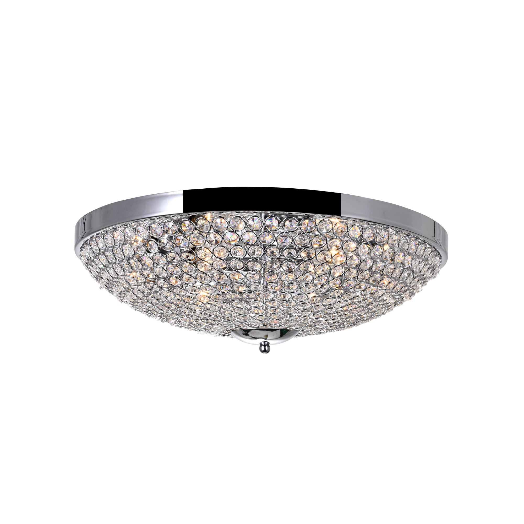 Globe 6 Light Chrome Flush Mount