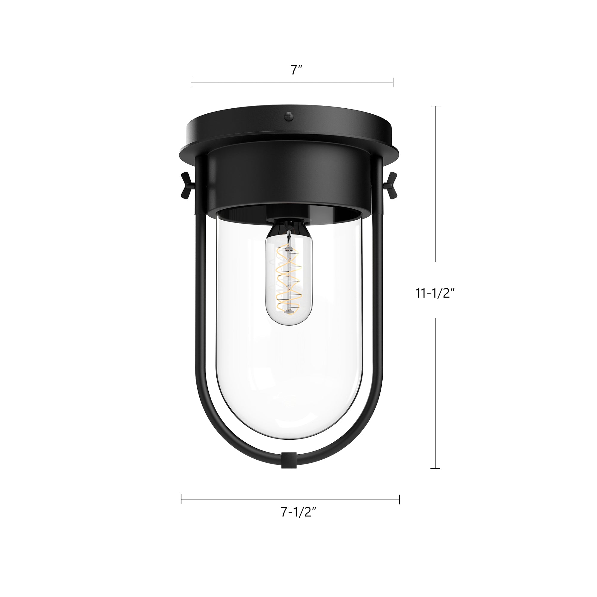 Cyrus 8-in Steel Flush Mount