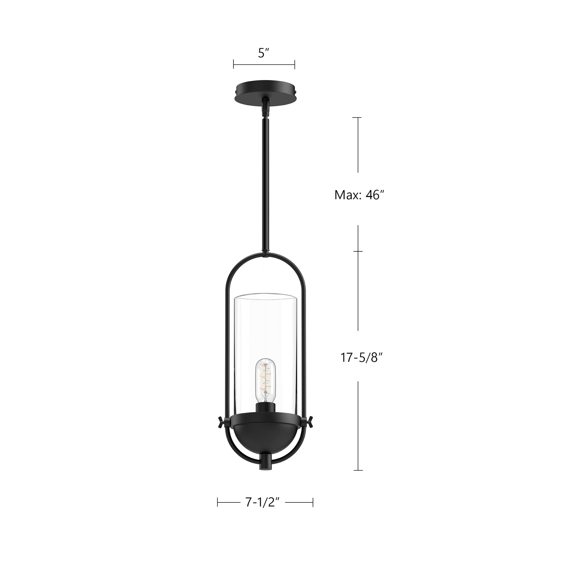 Cyrus 8-in Steel Pendant