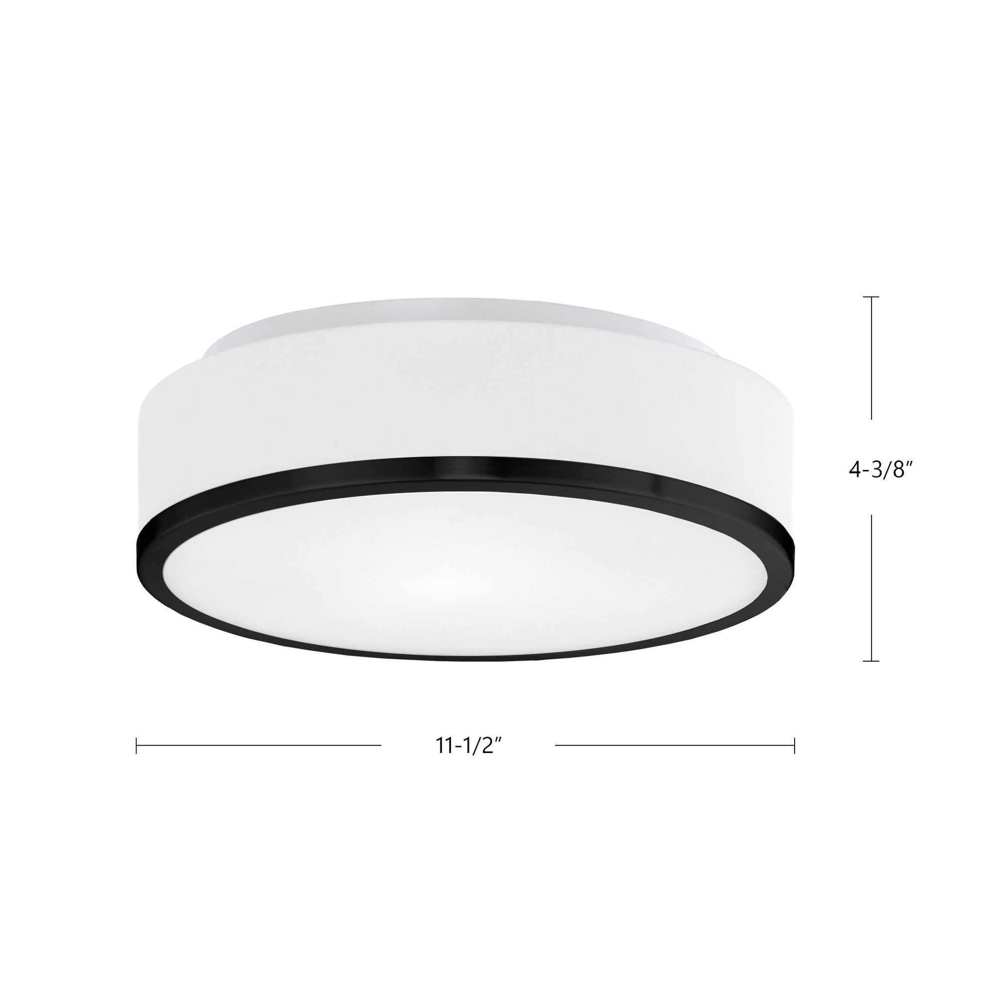 Charlie 12-in Steel Flush Mount