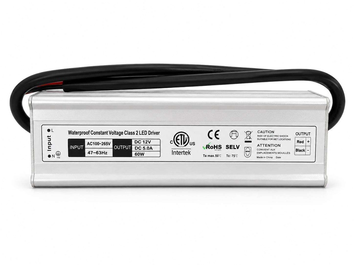 12V LED Power Source 60W For Backlit House Numbers