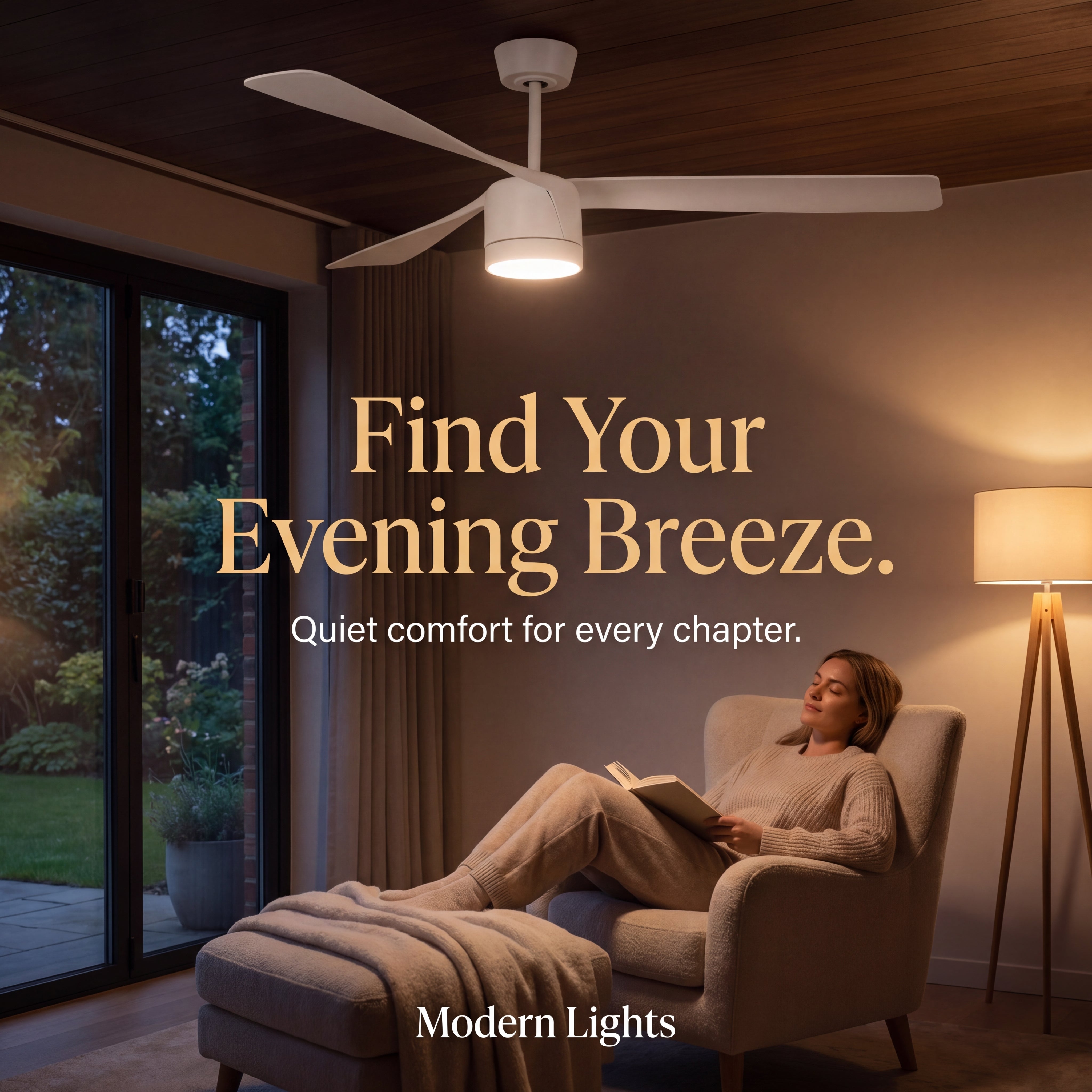 56 Inch 1 Light LED Indoor Outdoor White Fan with Remote