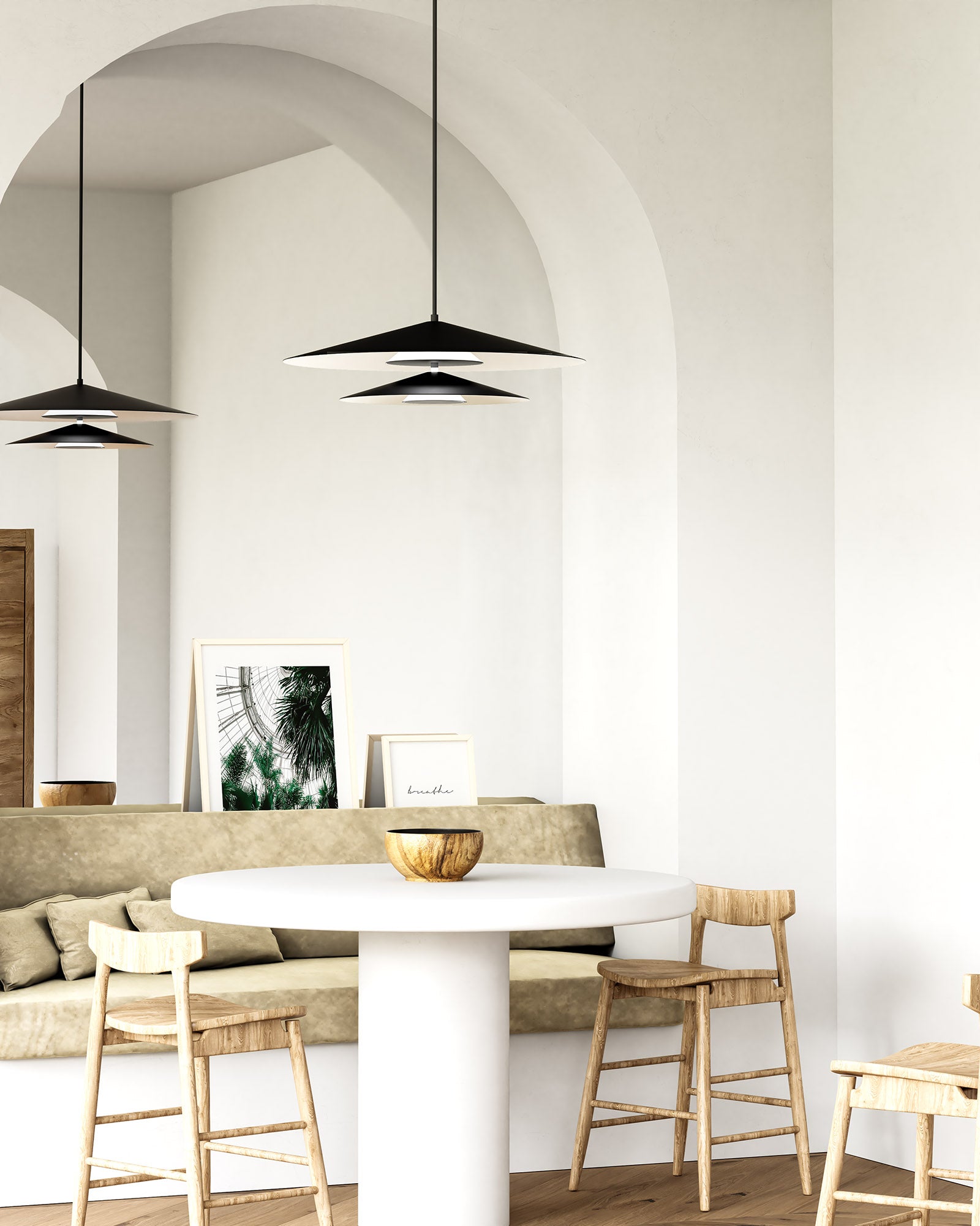 Cruz 24-in Tiered Dimmable LED Pendant