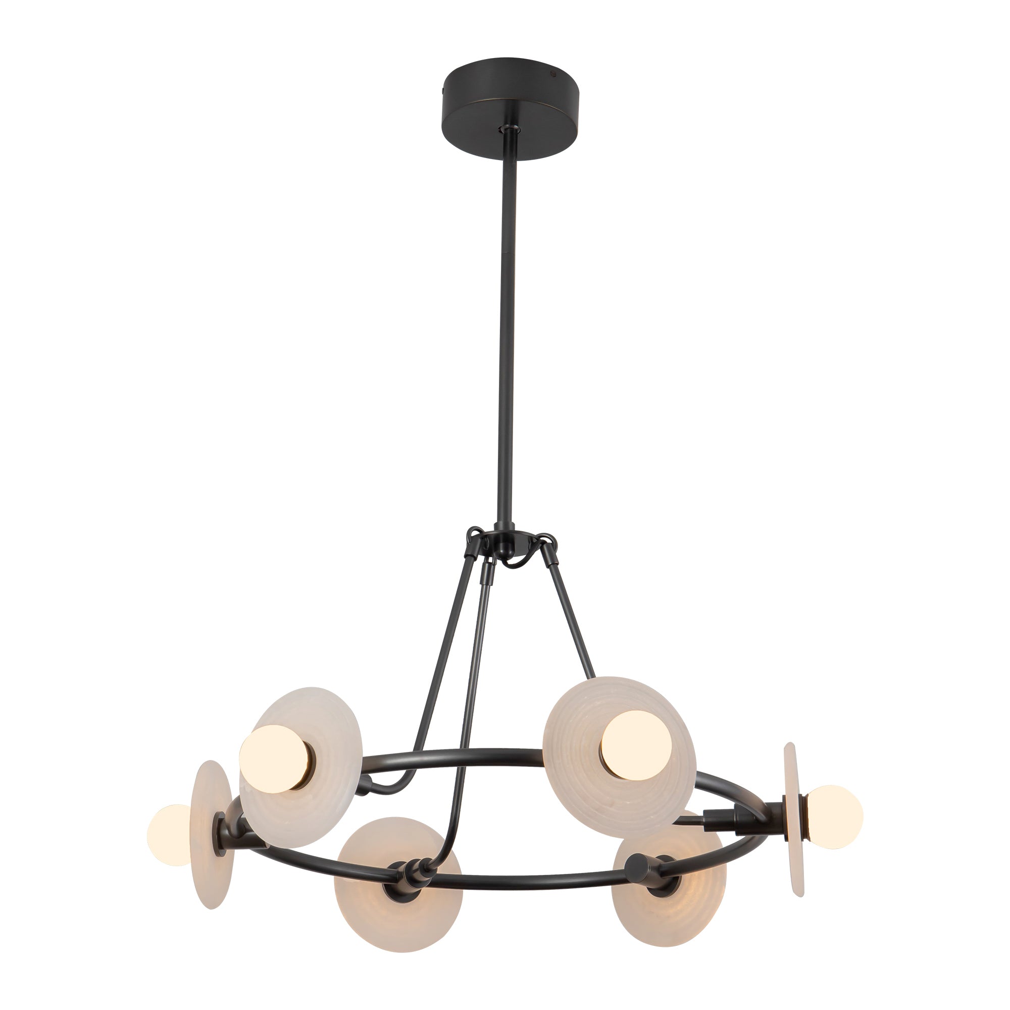 Dahlia 28-in Steel Chandelier