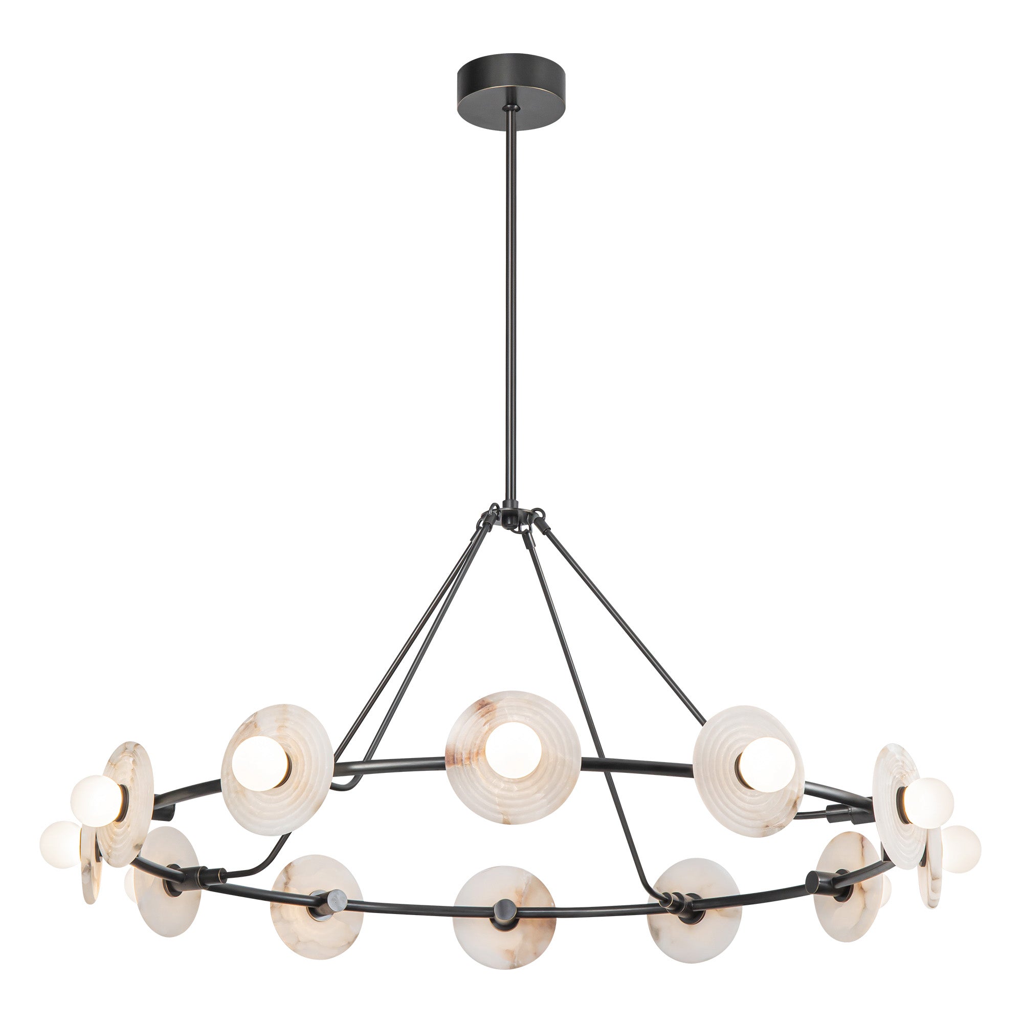 Dahlia 46-in Steel Chandelier