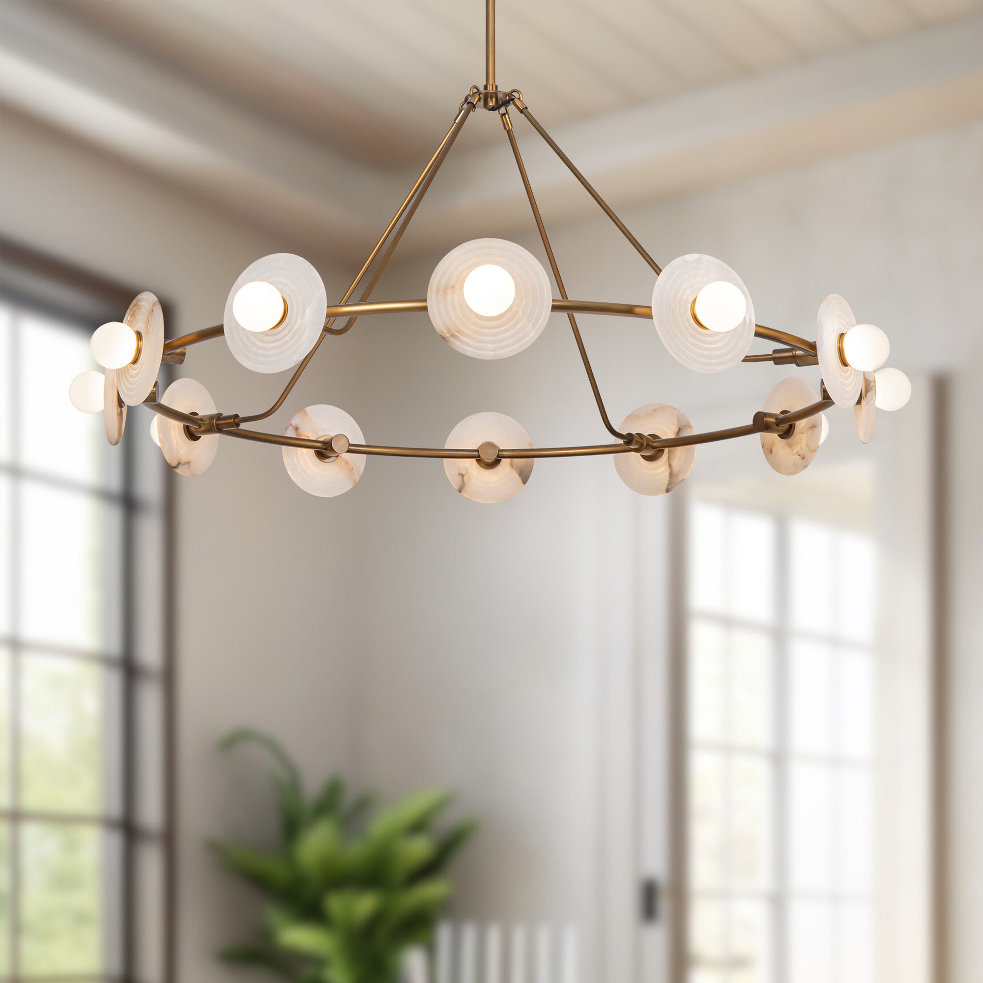 Dahlia 46-in Steel Chandelier