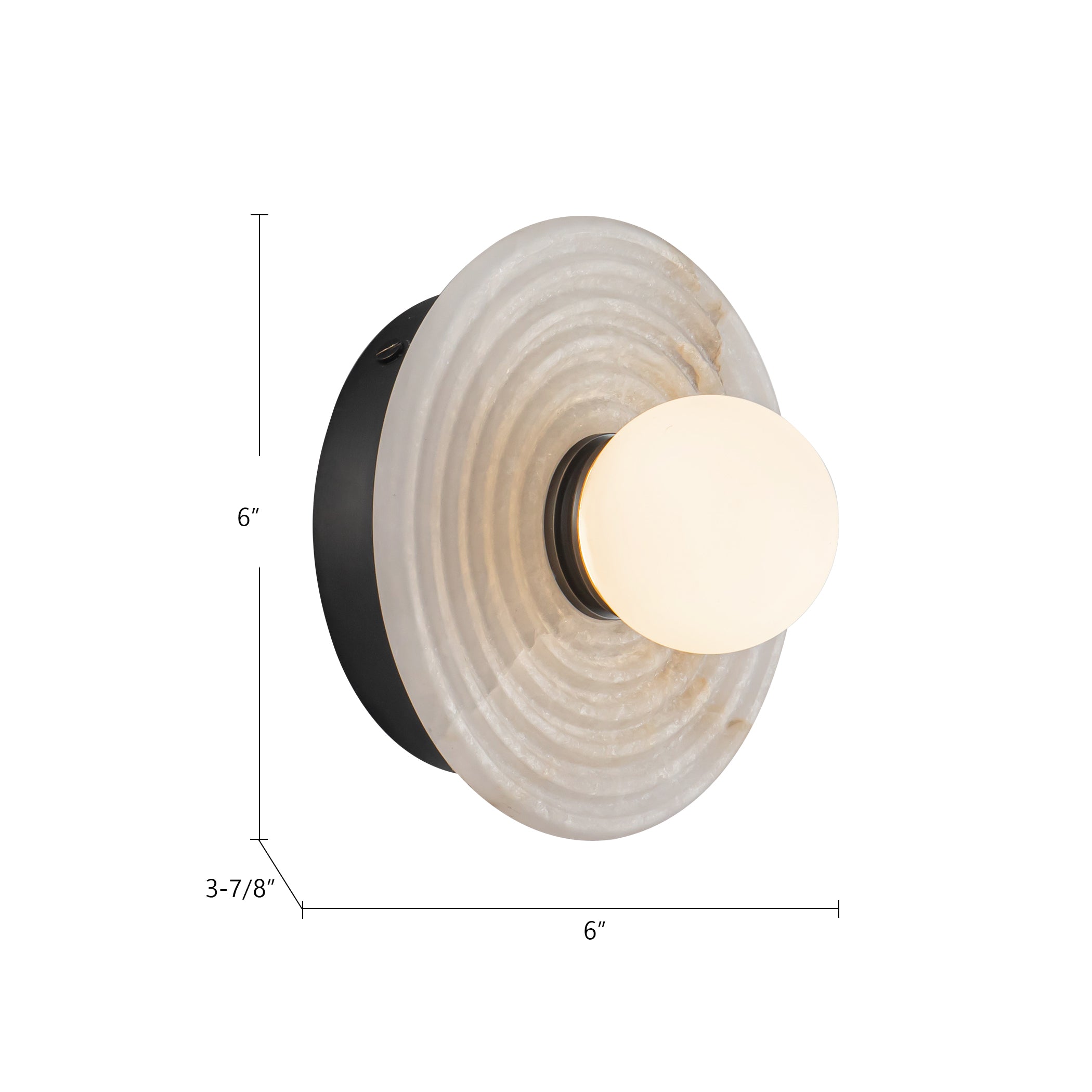 Dahlia 6-in Steel Vanity Light