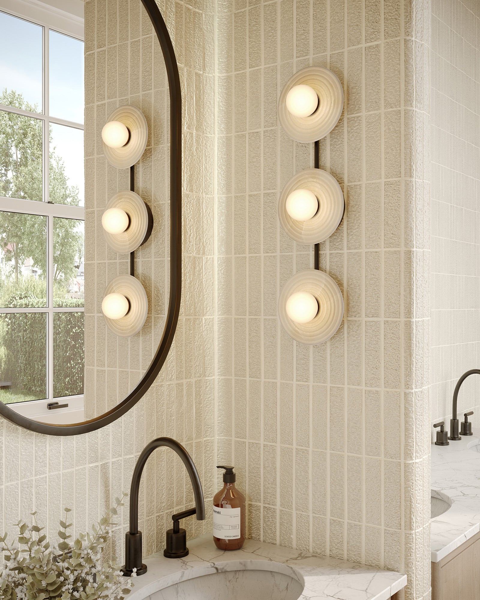 Dahlia 22-in Steel Vanity Light