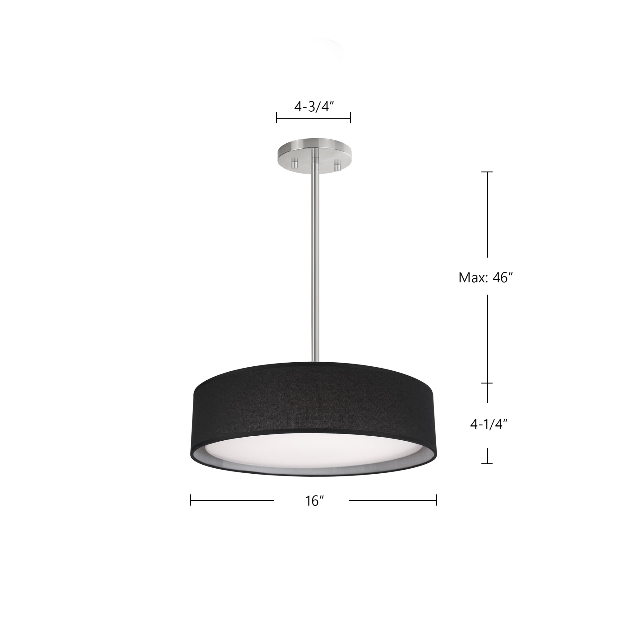 Dalton 16-in Steel Pendant