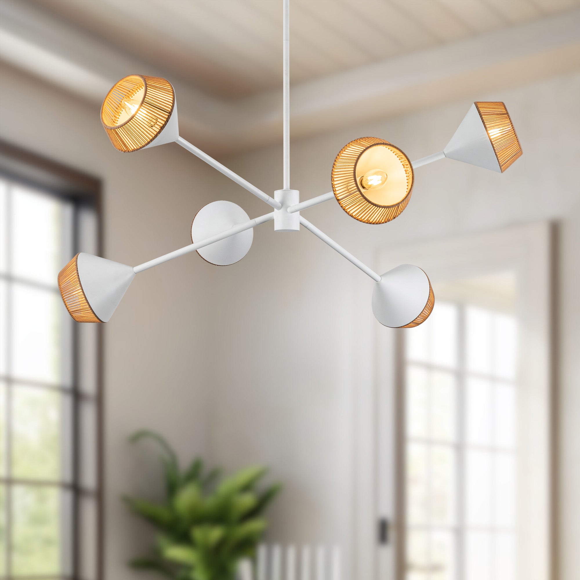 Daphne 38-in Steel Chandelier