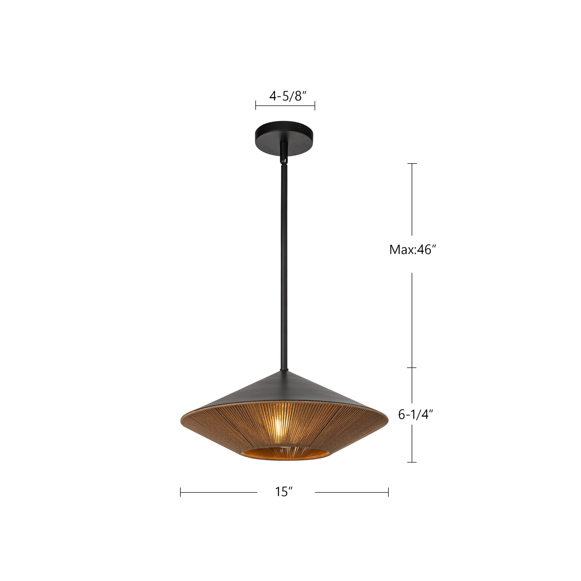 Daphne 15-in Steel Pendant