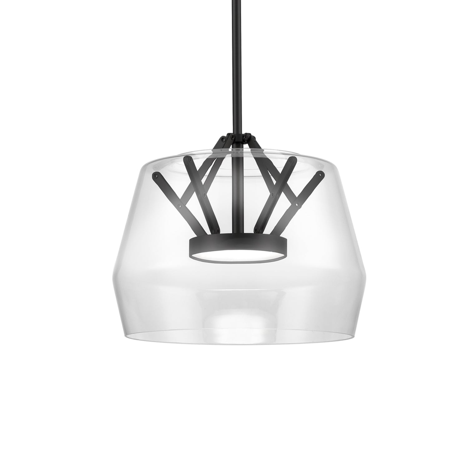 Deco 12-in Clear Glass Shade LED Pendant
