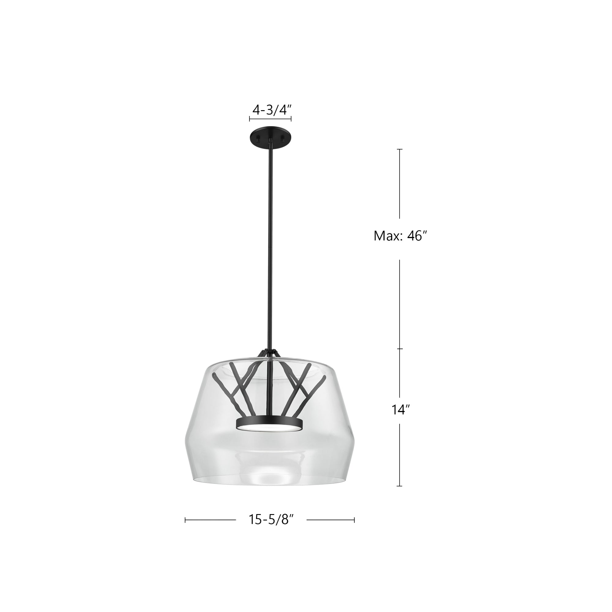 Deco 18-in Steel Pendant