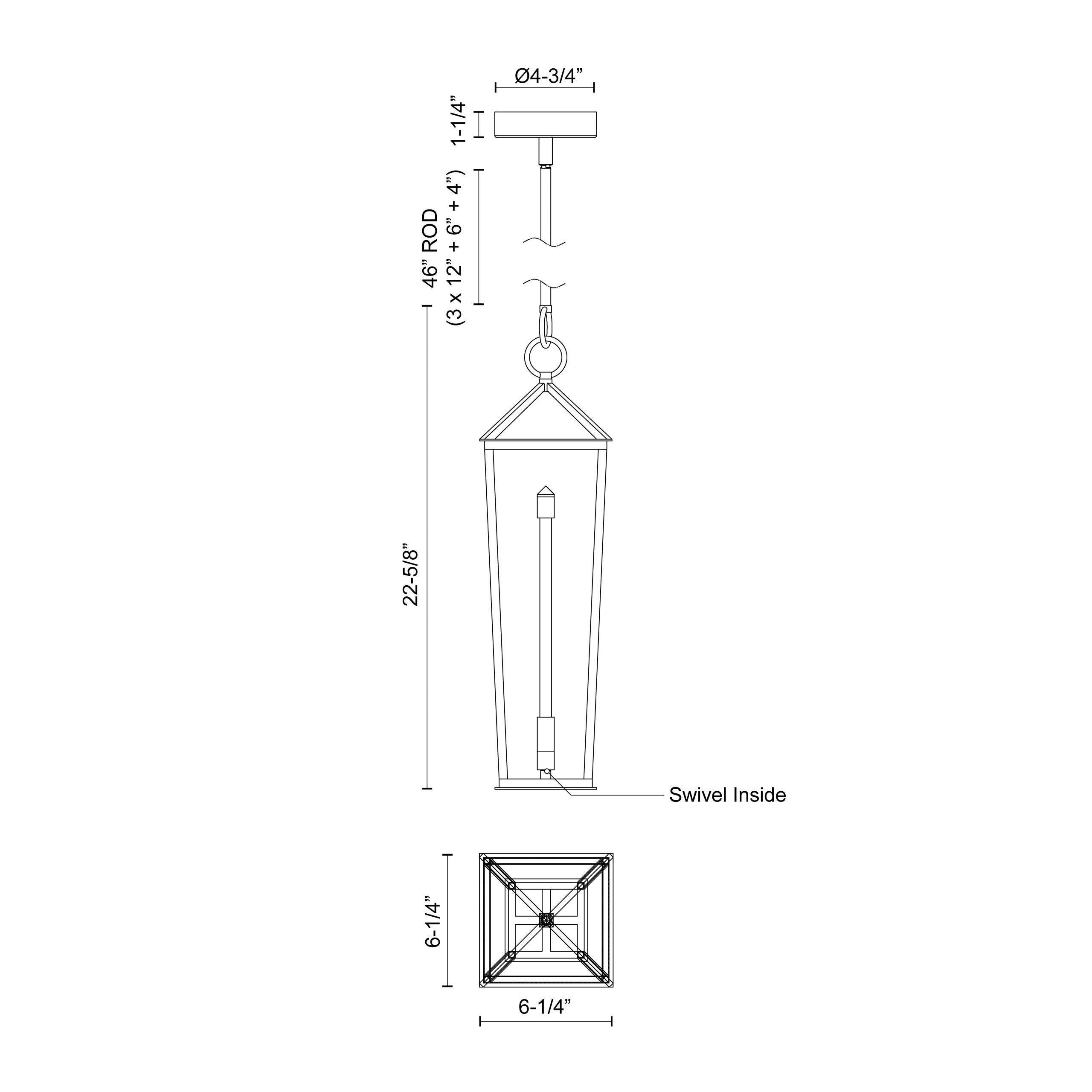 Delphine 20-in Steel Pendant