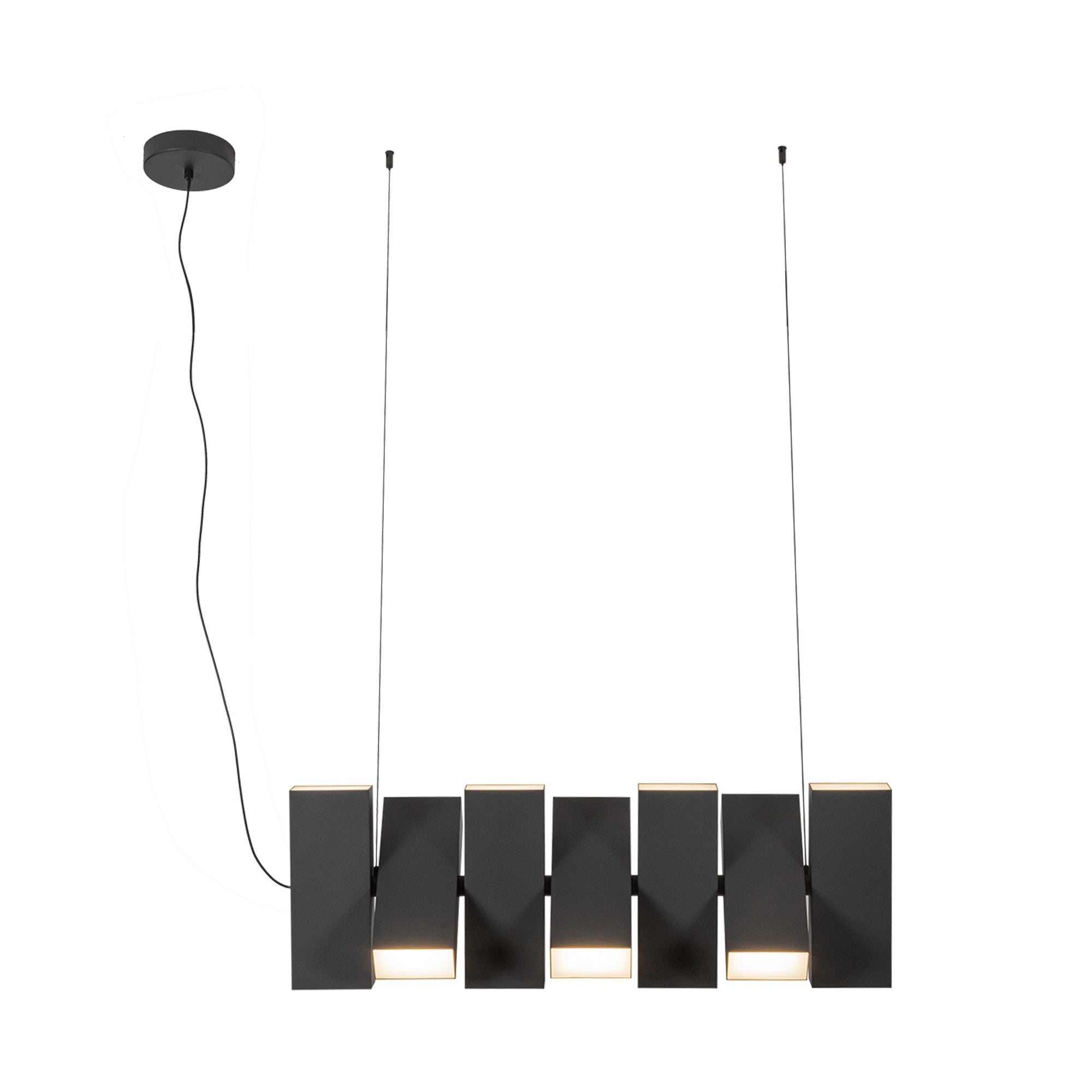 Domino 35-in Up and Down Linear LED Pendant