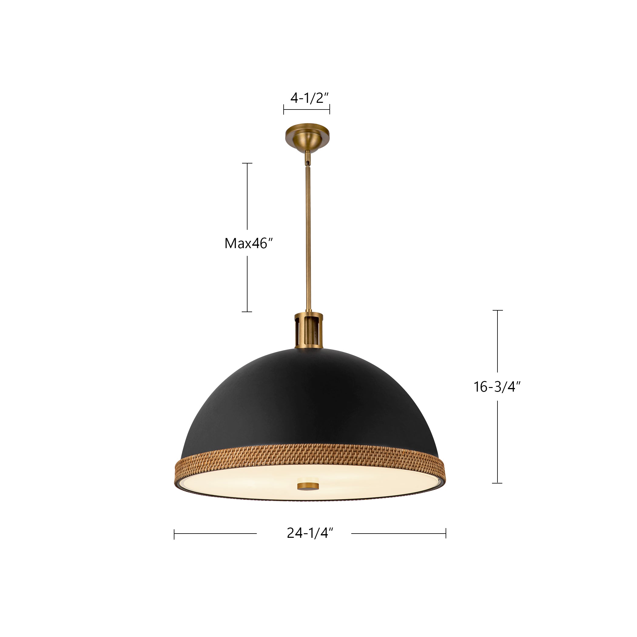 Doral 24-in Steel Pendant