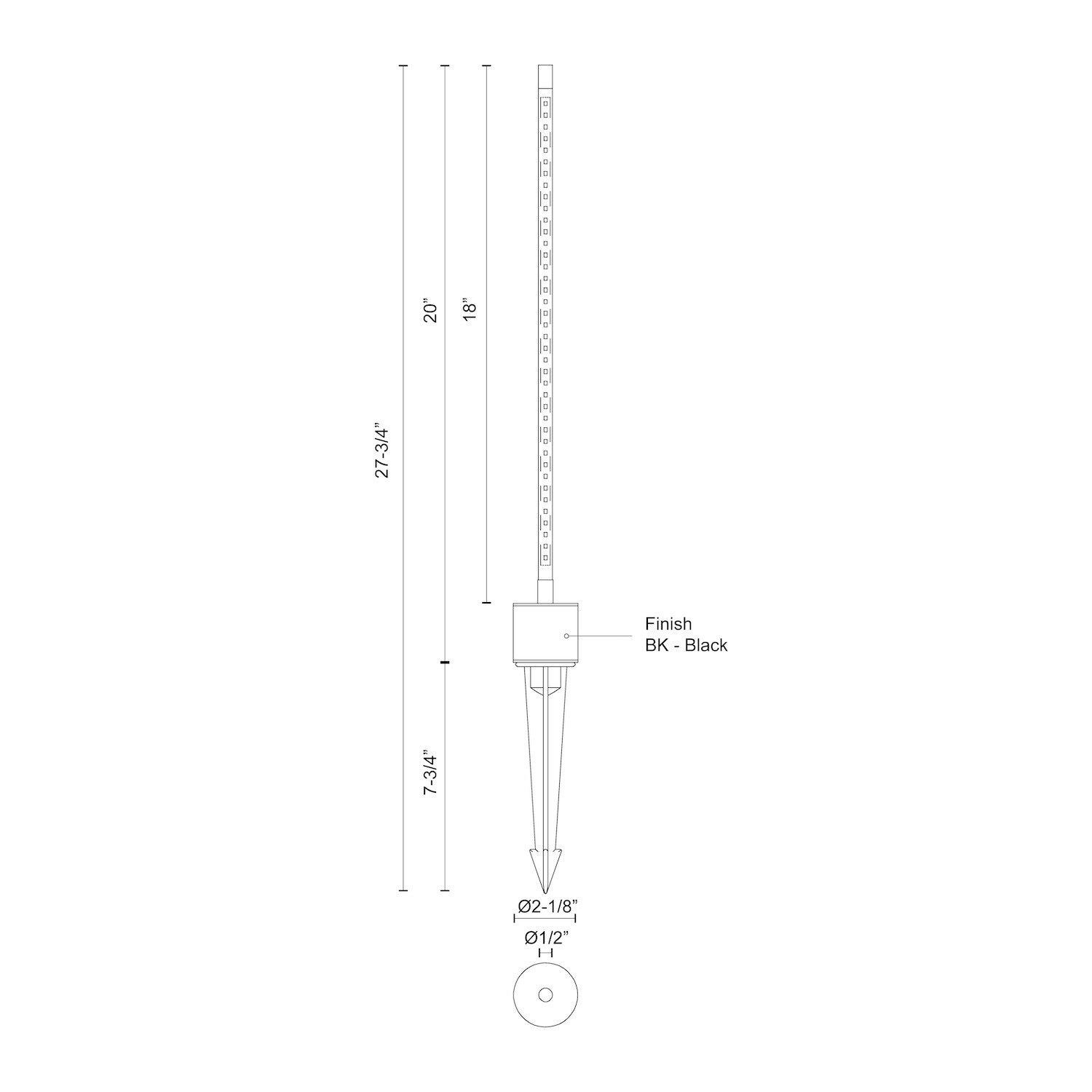 Dorian 18-in Aluminum Outdoor Path Light
