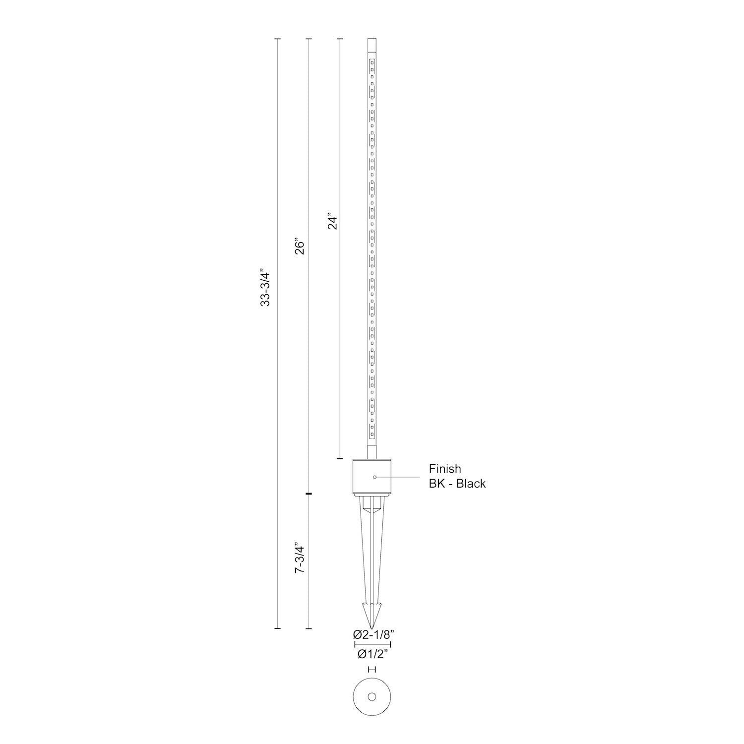 Dorian 24-in Aluminum Outdoor Path Light