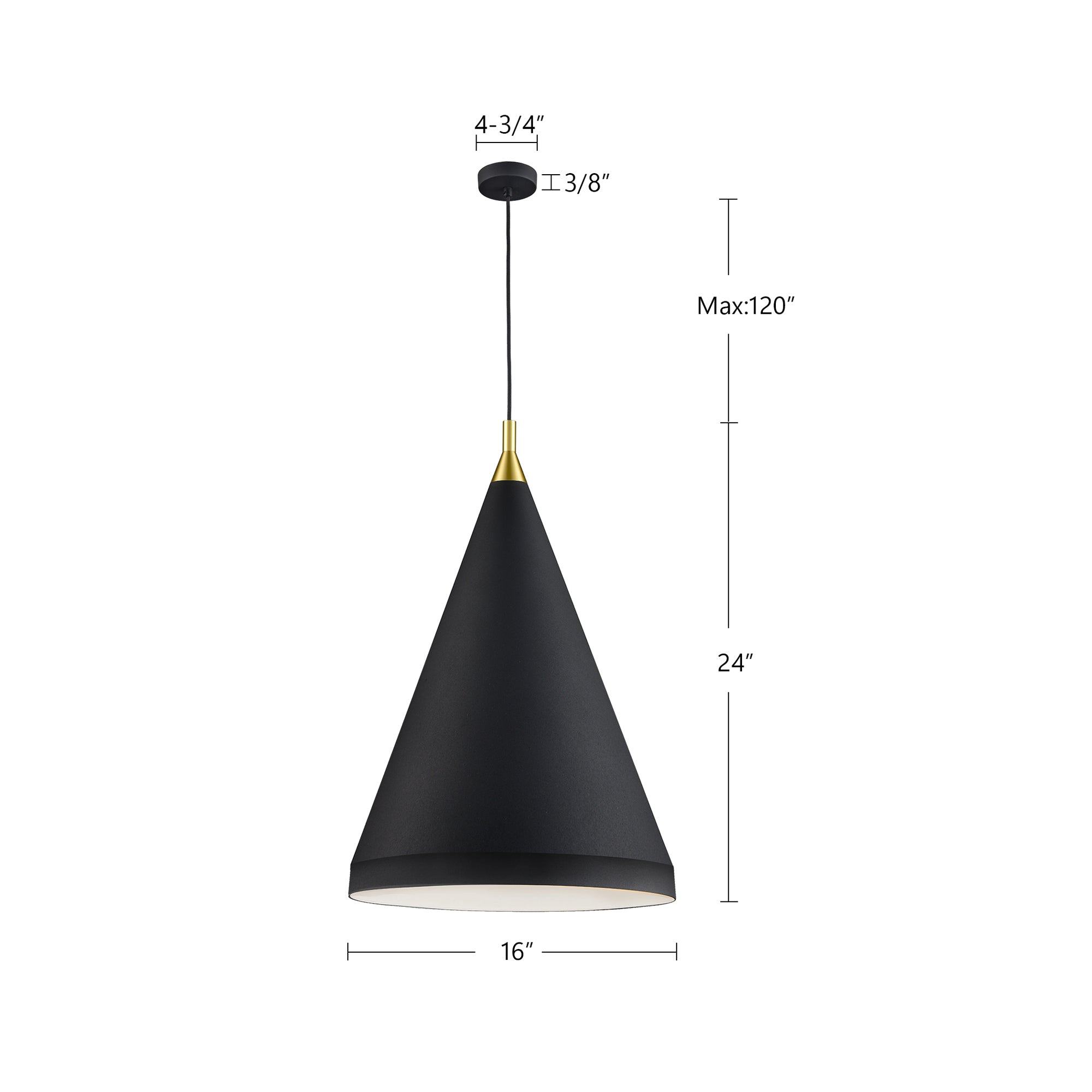 Dorothy 16-in Aluminum Pendant