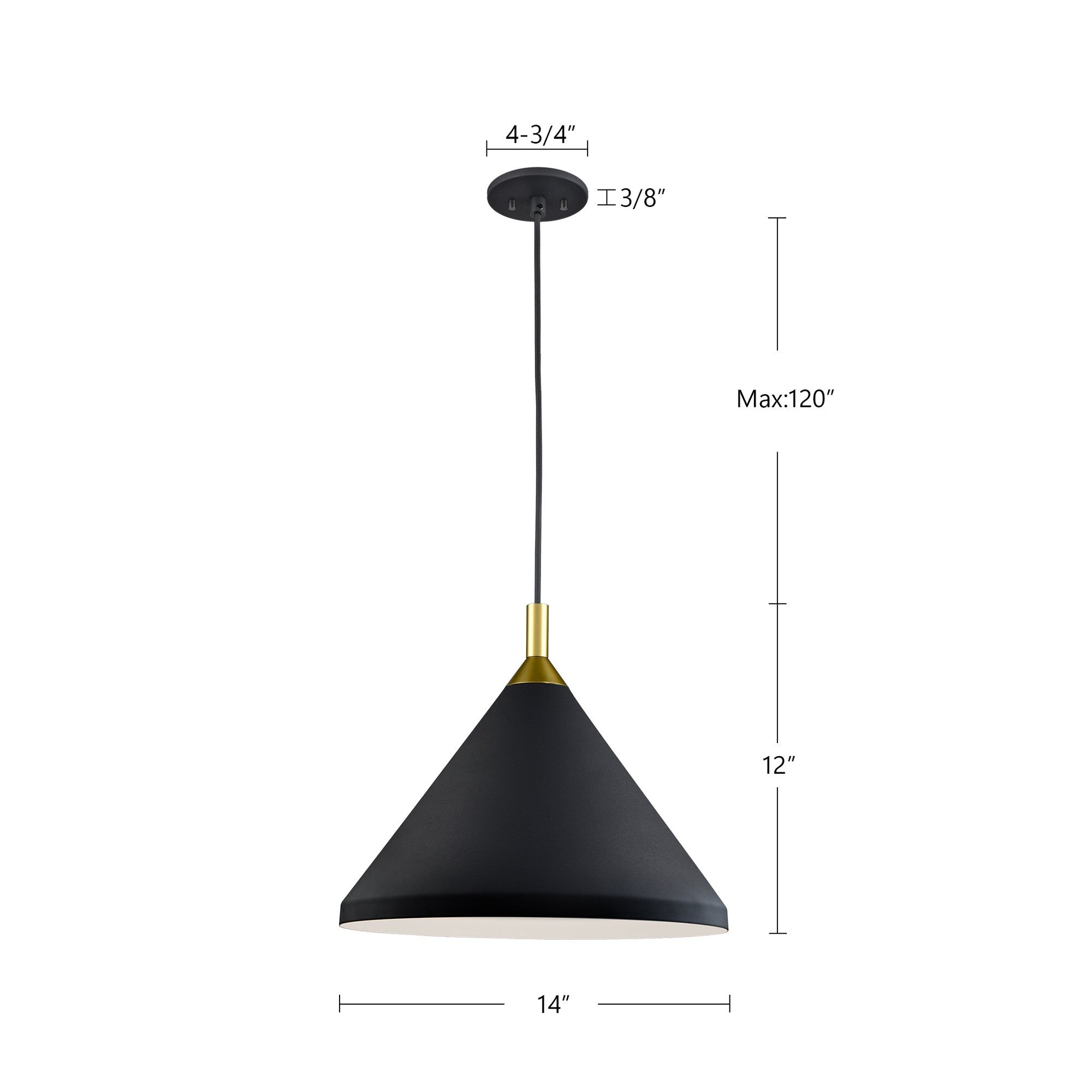 Dorothy 14-in Aluminum Pendant