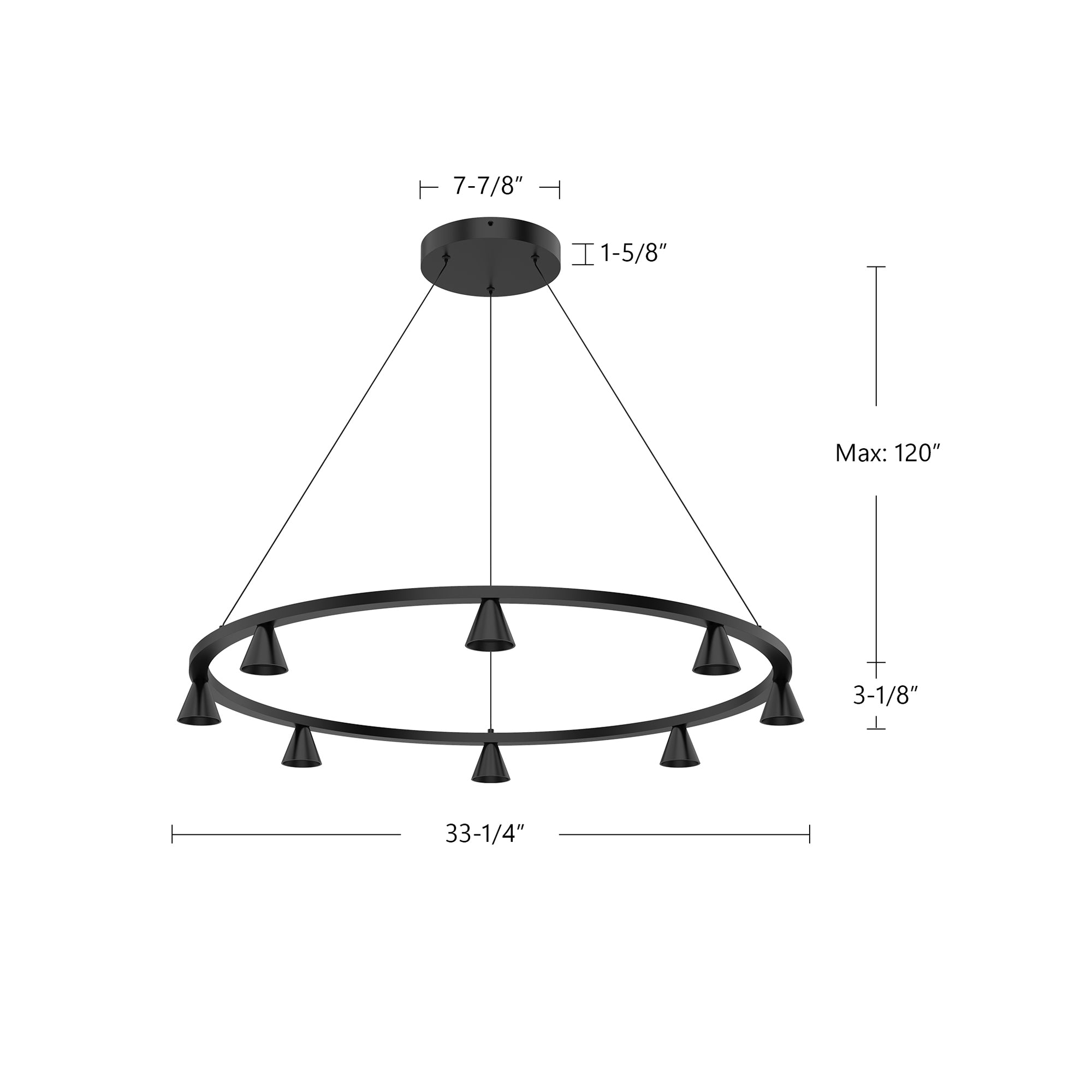 Dune 33-in Aluminum Chandelier