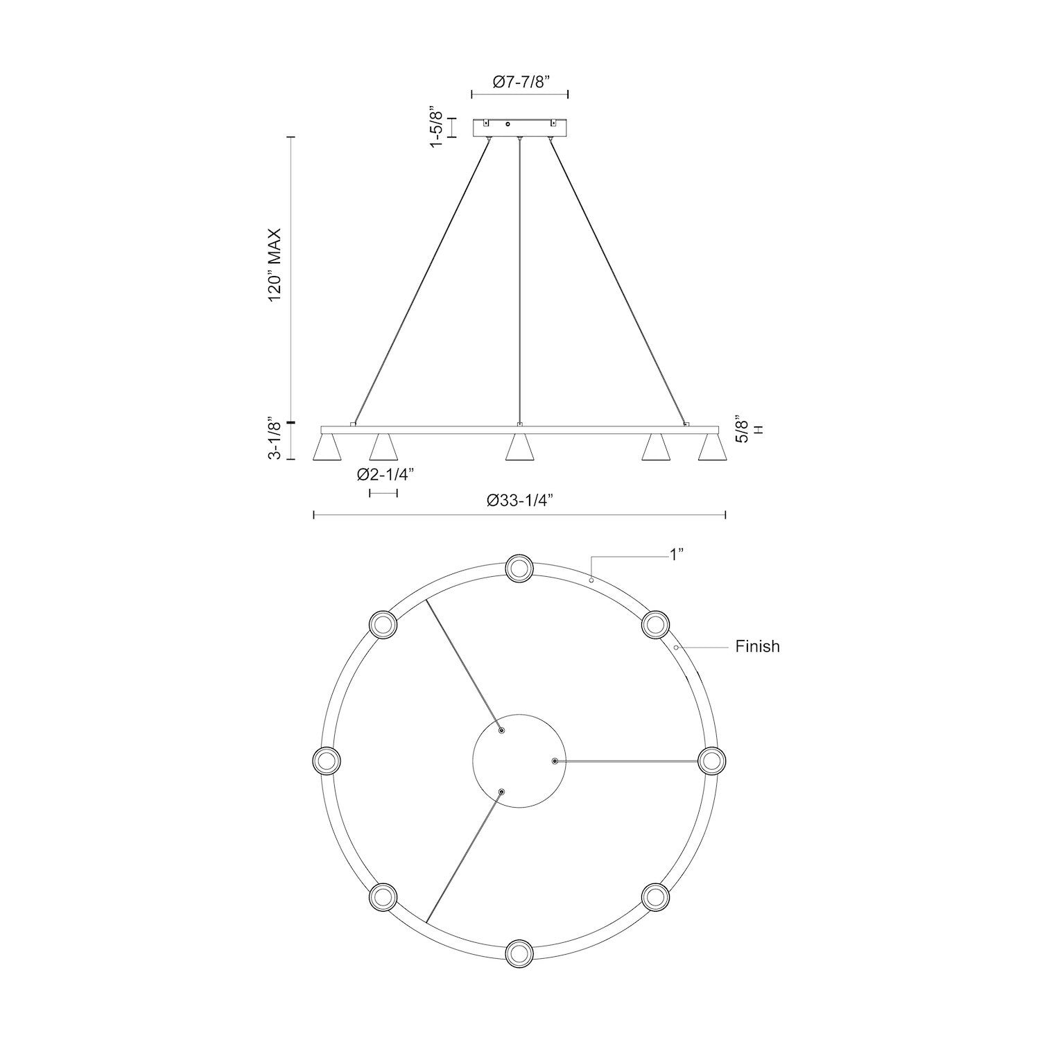 Dune 33-in Aluminum Chandelier