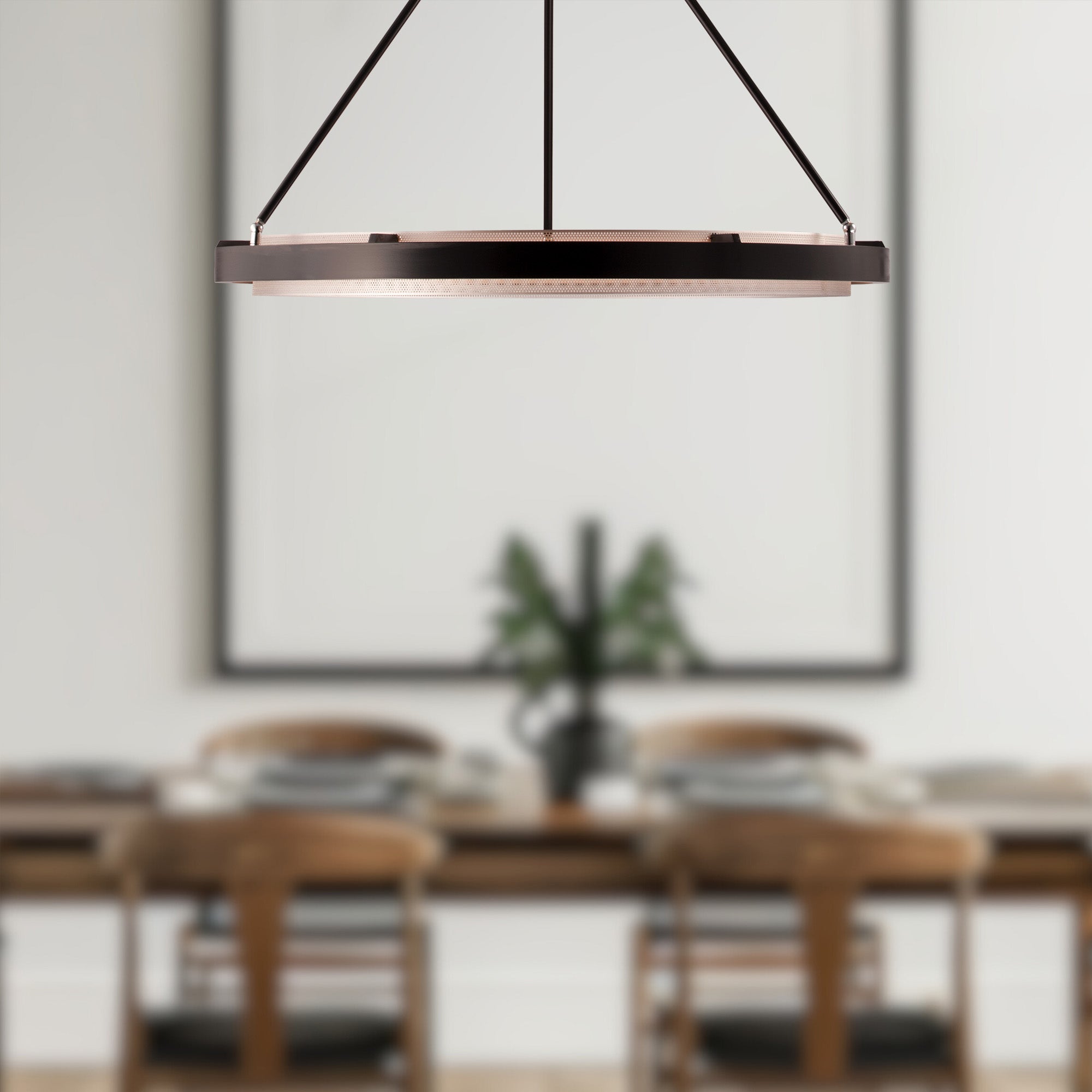 Duo 32-in Steel Pendant
