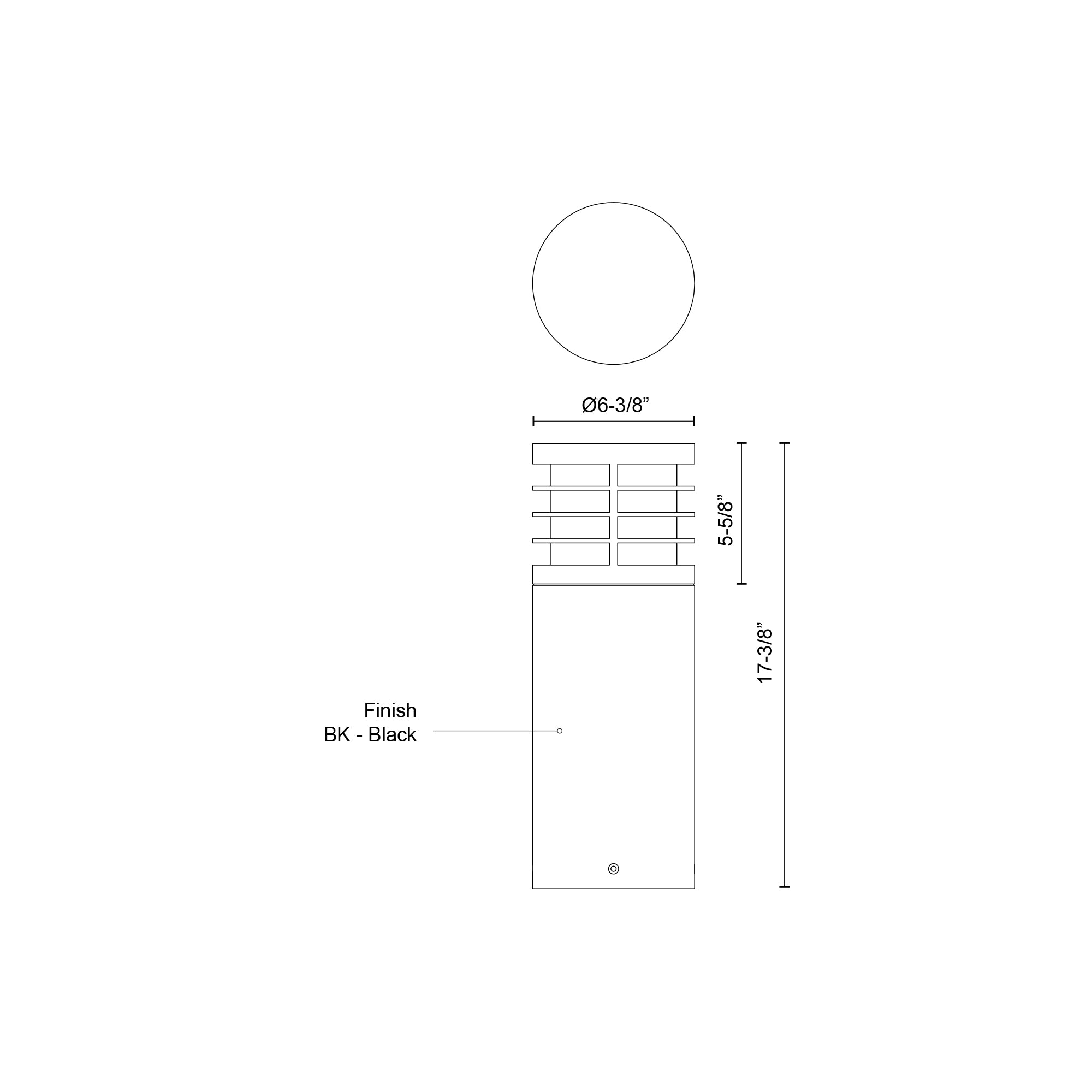 Blaine 18-in Aluminum Exterior Bollard Light