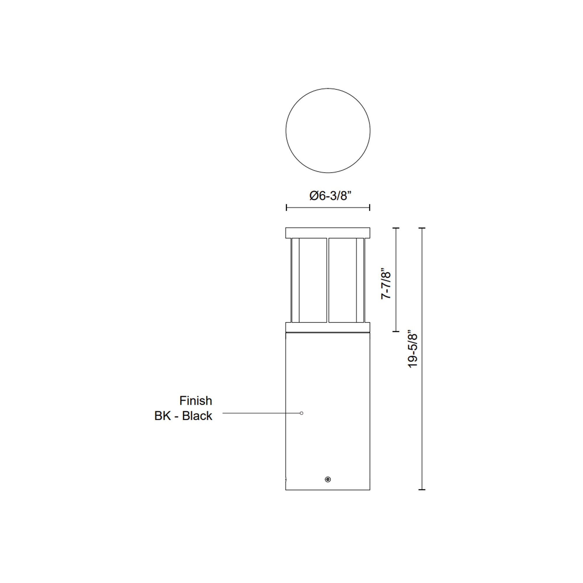 Alden 20-in Aluminum Exterior Bollard Light
