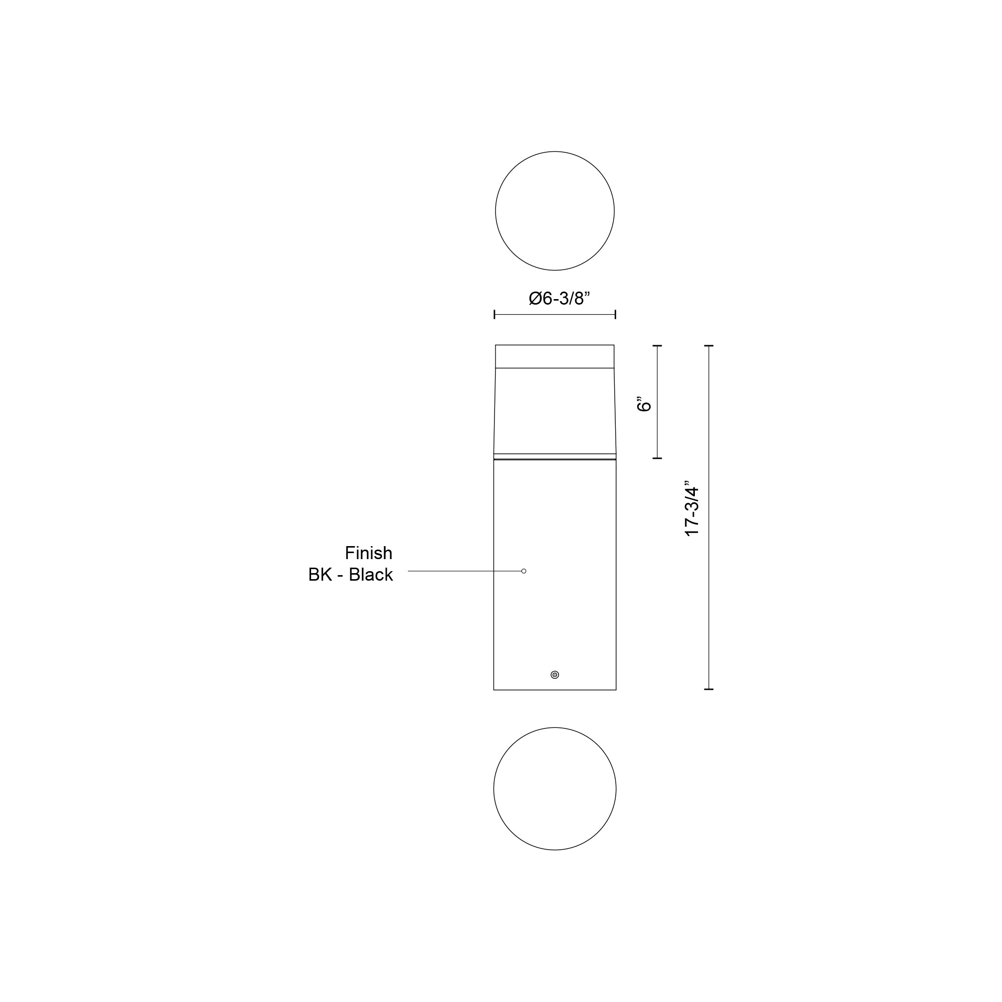 Hanover 18-in Aluminum Exterior Bollard Light