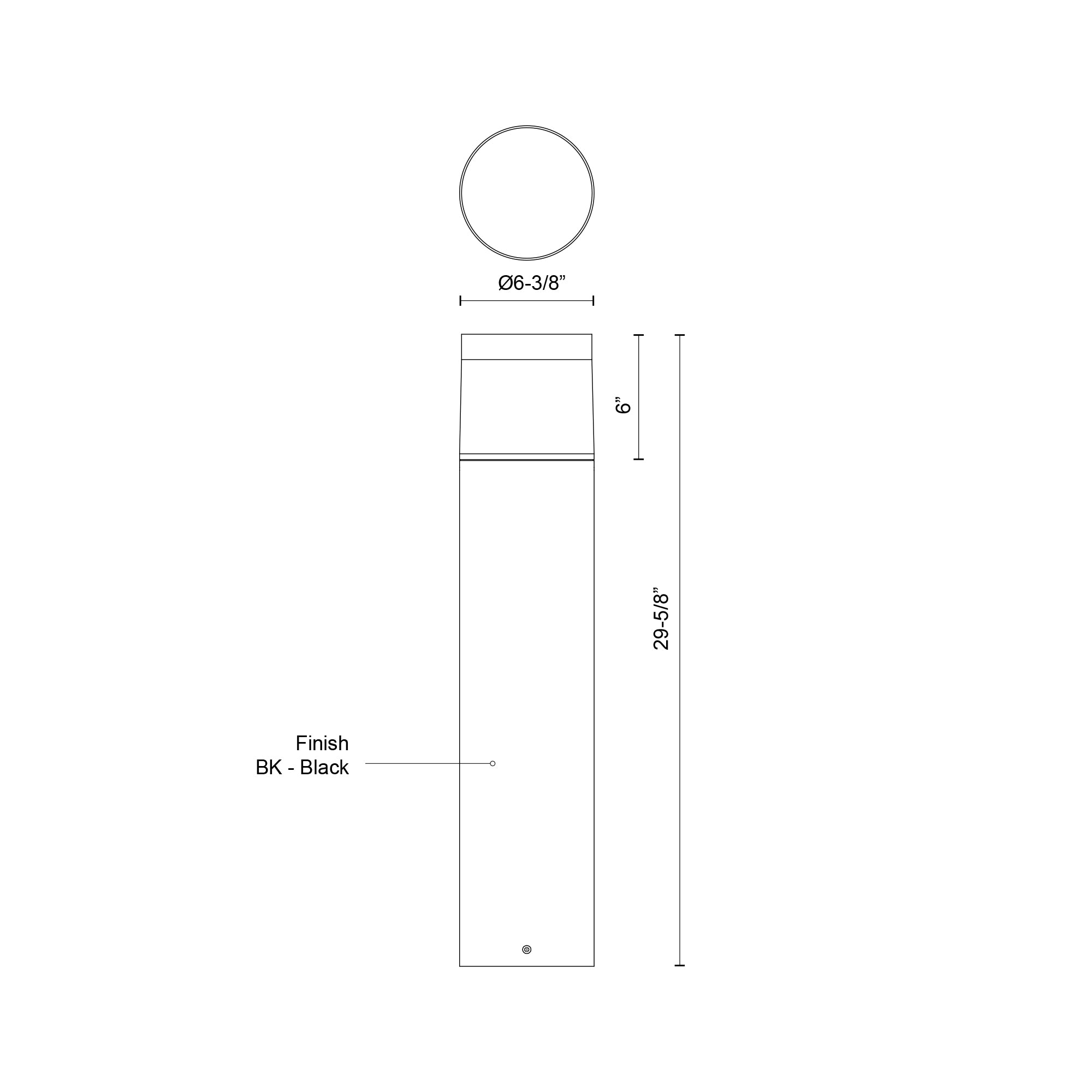 Hanover 30-in Aluminum Exterior Bollard Light