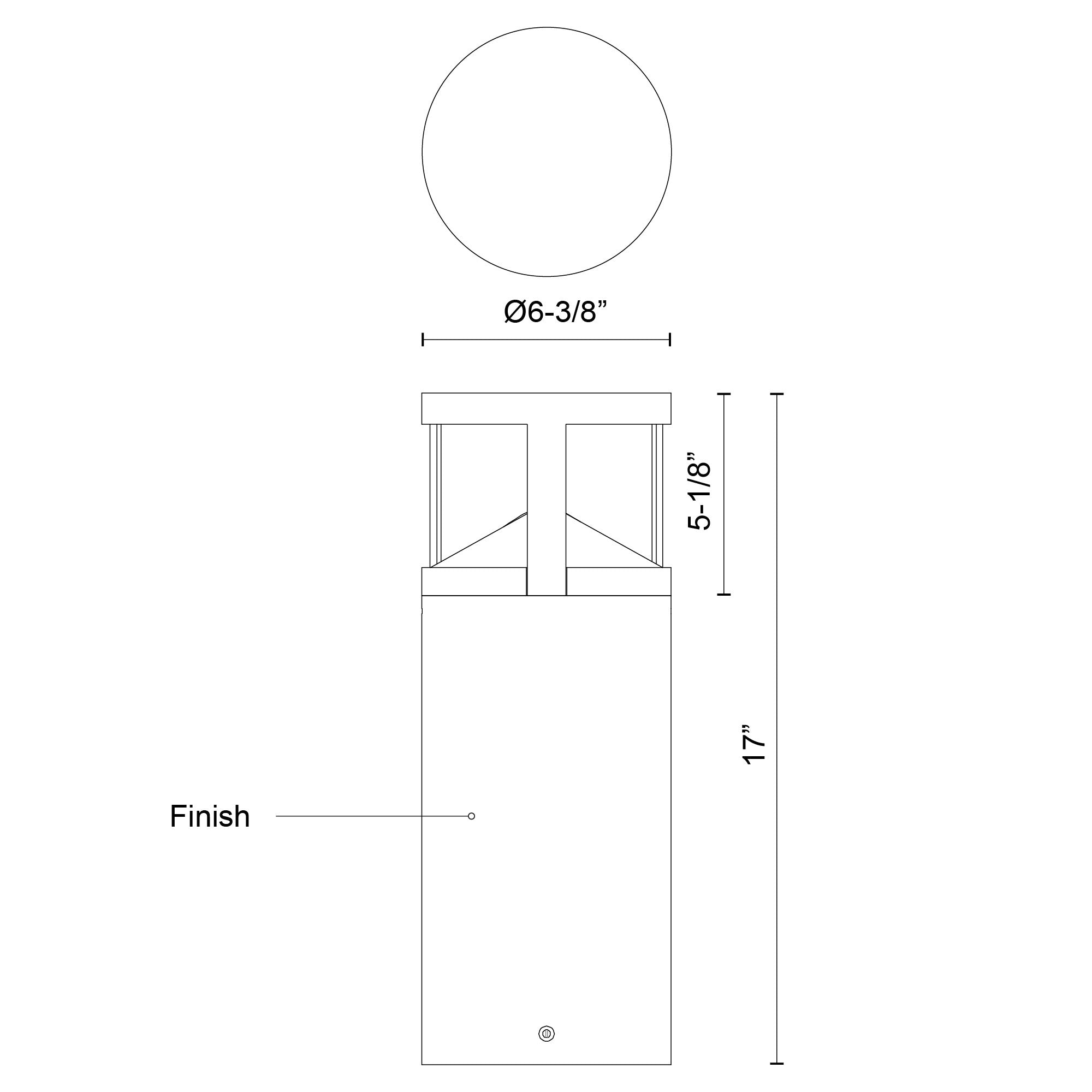 Glen 17-in Aluminum Exterior Bollard Light