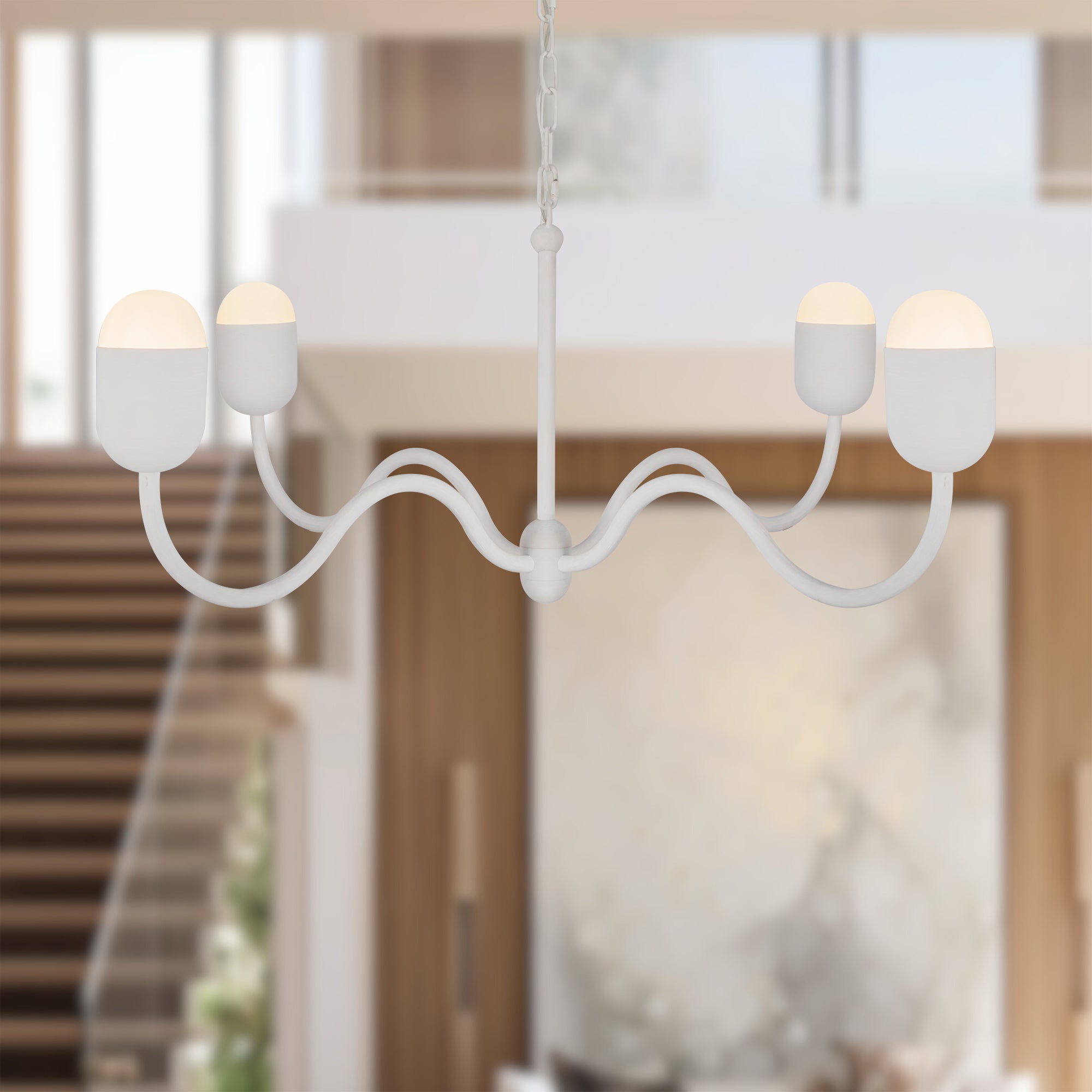 Effie 39-in Aluminum Chandelier