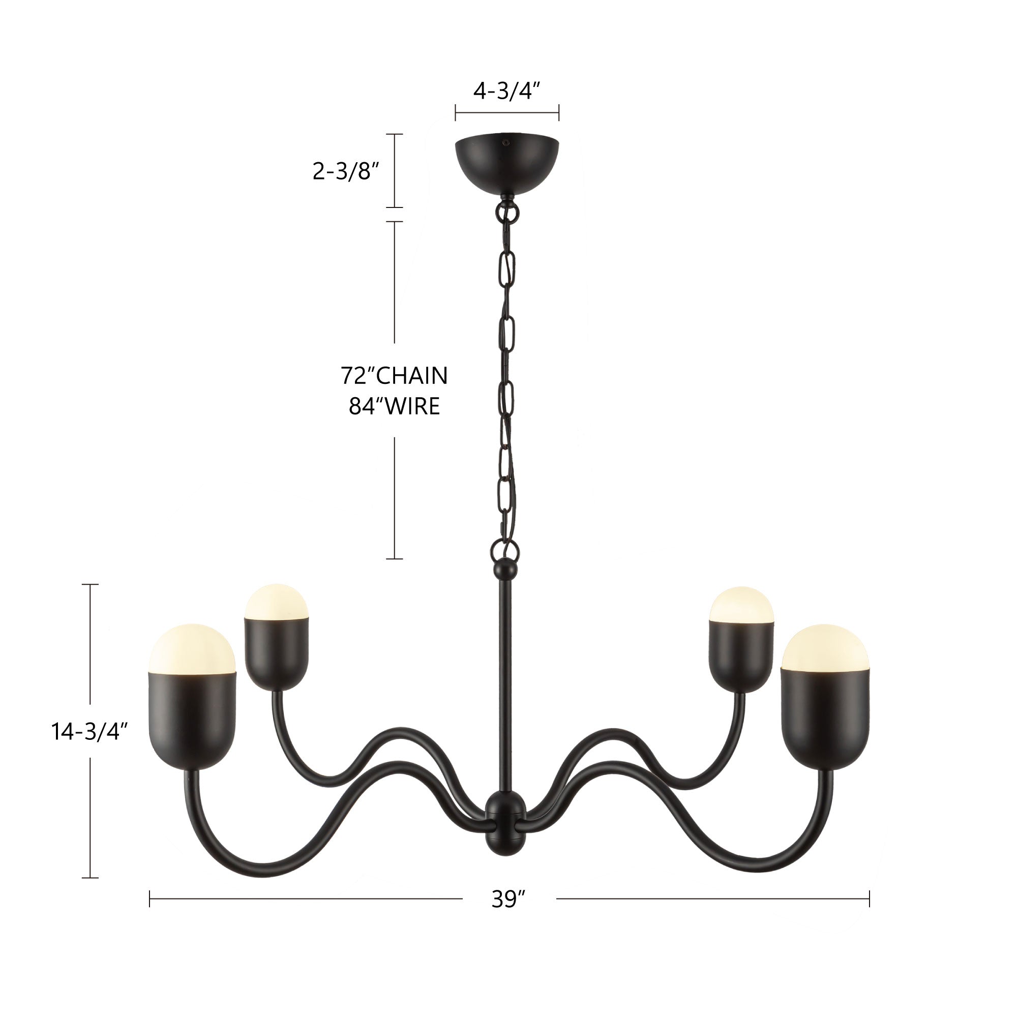 Effie 39-in Aluminum Chandelier