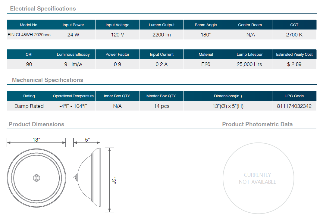 Residential LED 24W Dimmable Ceiling Light with Frosted Glass