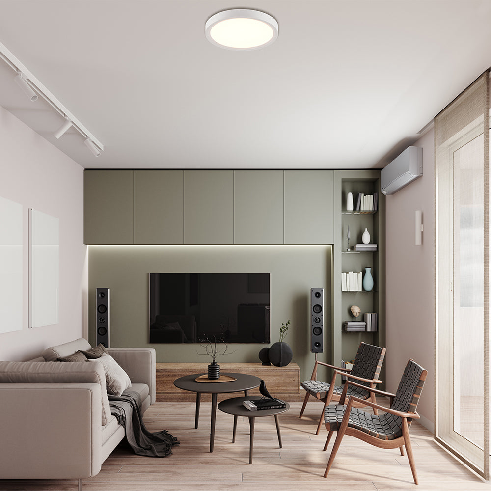 Residential LED 12W Flat Round Dimmable Ceiling Light 5CCT Selectable