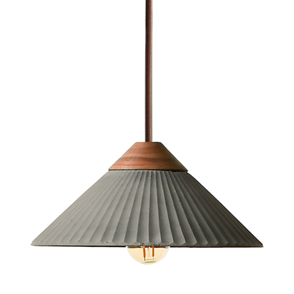 Artisan Concrete Summit Mountain Pendant Light Fixture Dark Grey