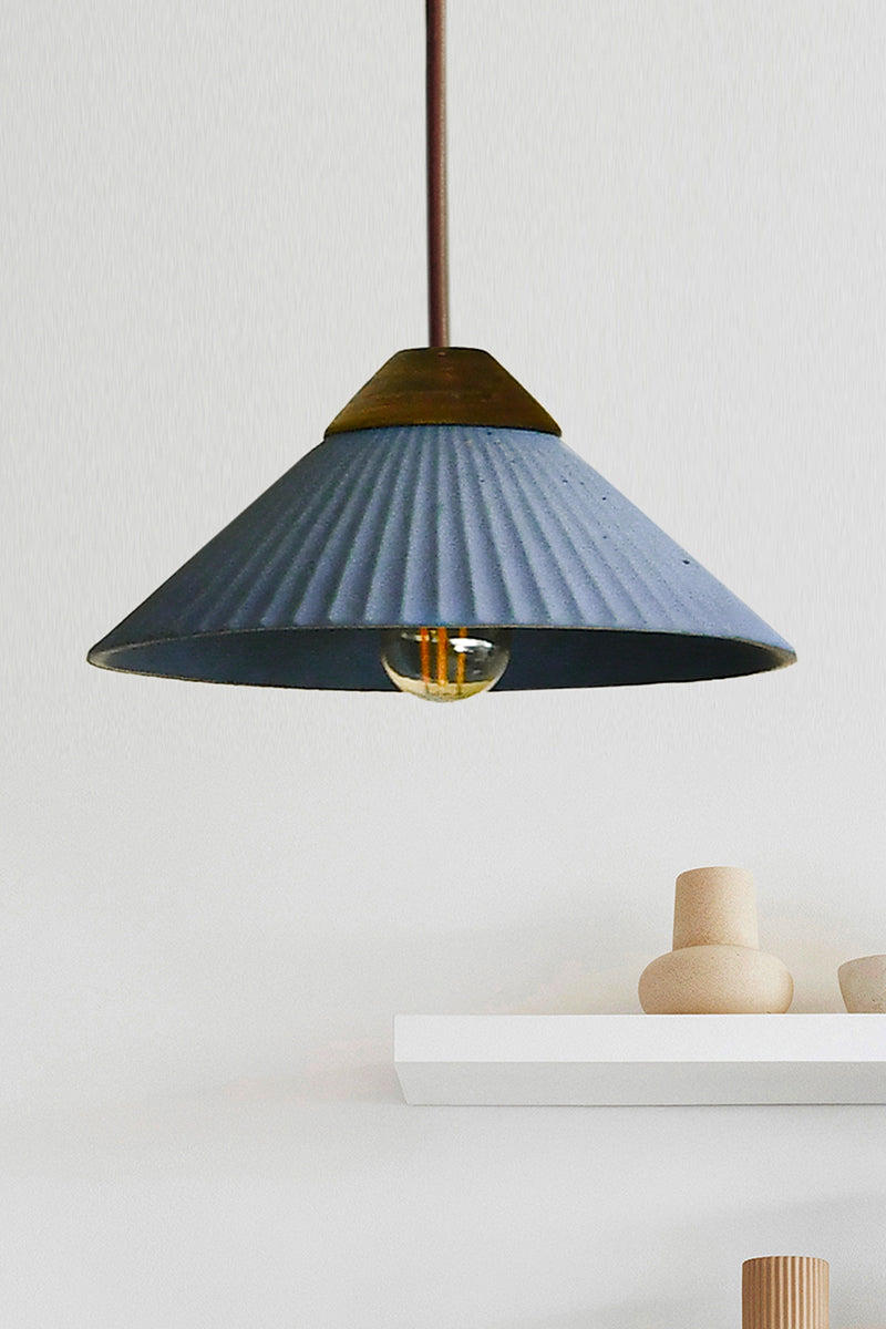 Artisan Concrete Summit Mountain Pendant Light Fixture Dark Grey