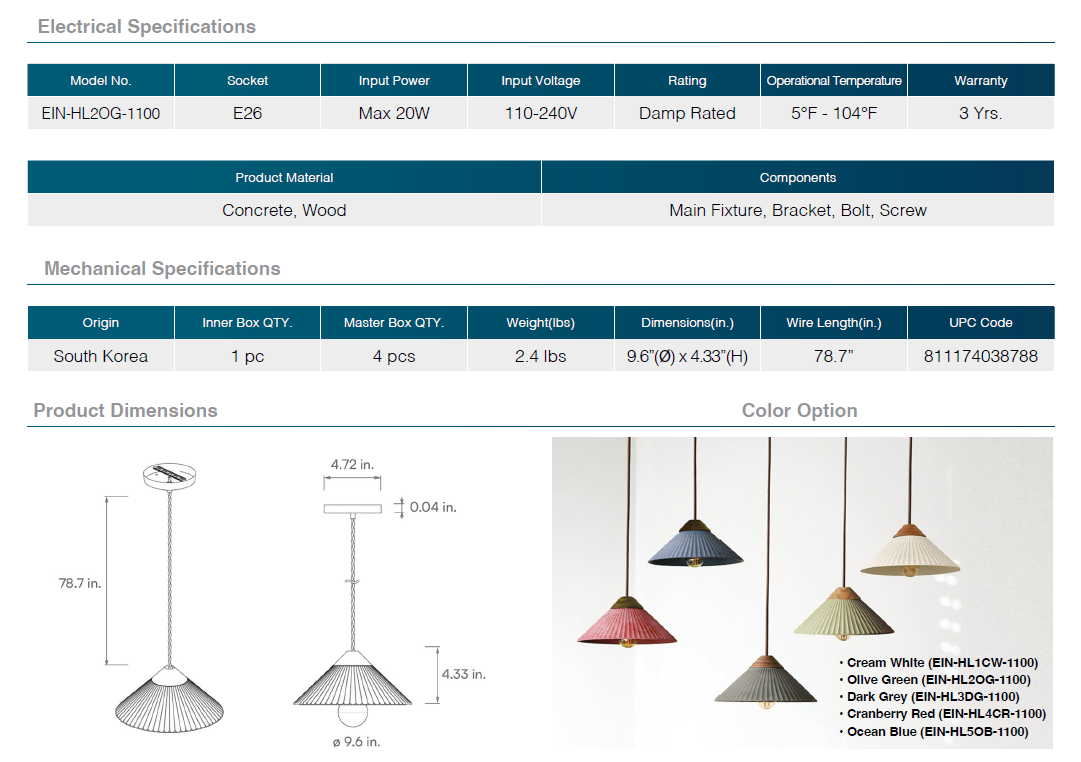 Artisan Concrete Summit Mountain Pendant Light Fixture Dark Grey