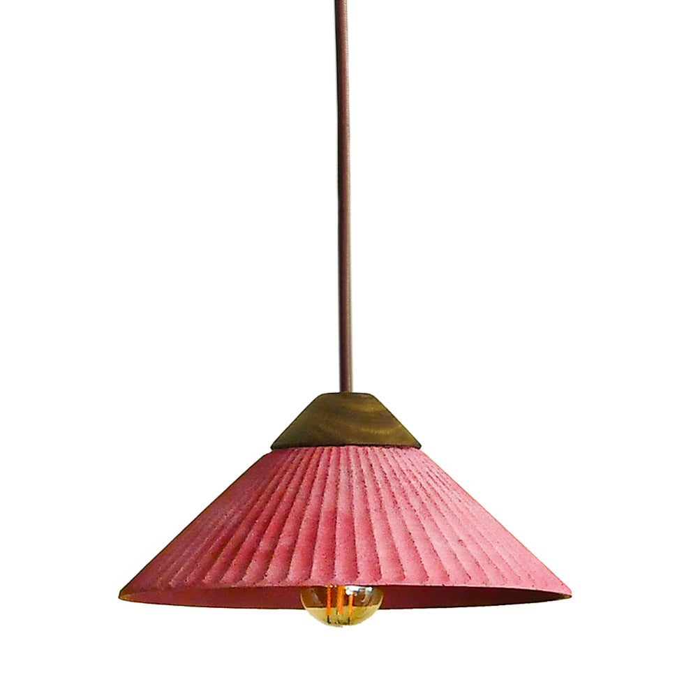 Artisan Concrete Summit Mountain Pendant Light Fixture Cranberry Red