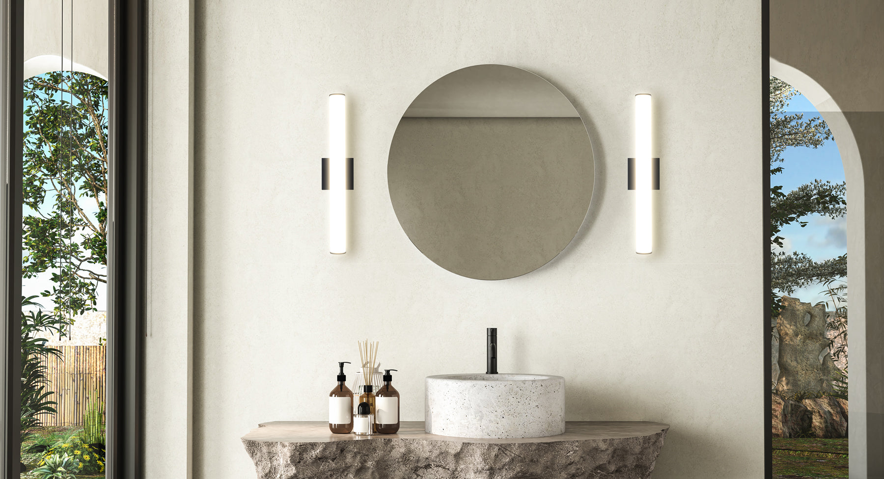 Residential LED Vanity Light 24W 2ft 5-Color Selectable Dimmable