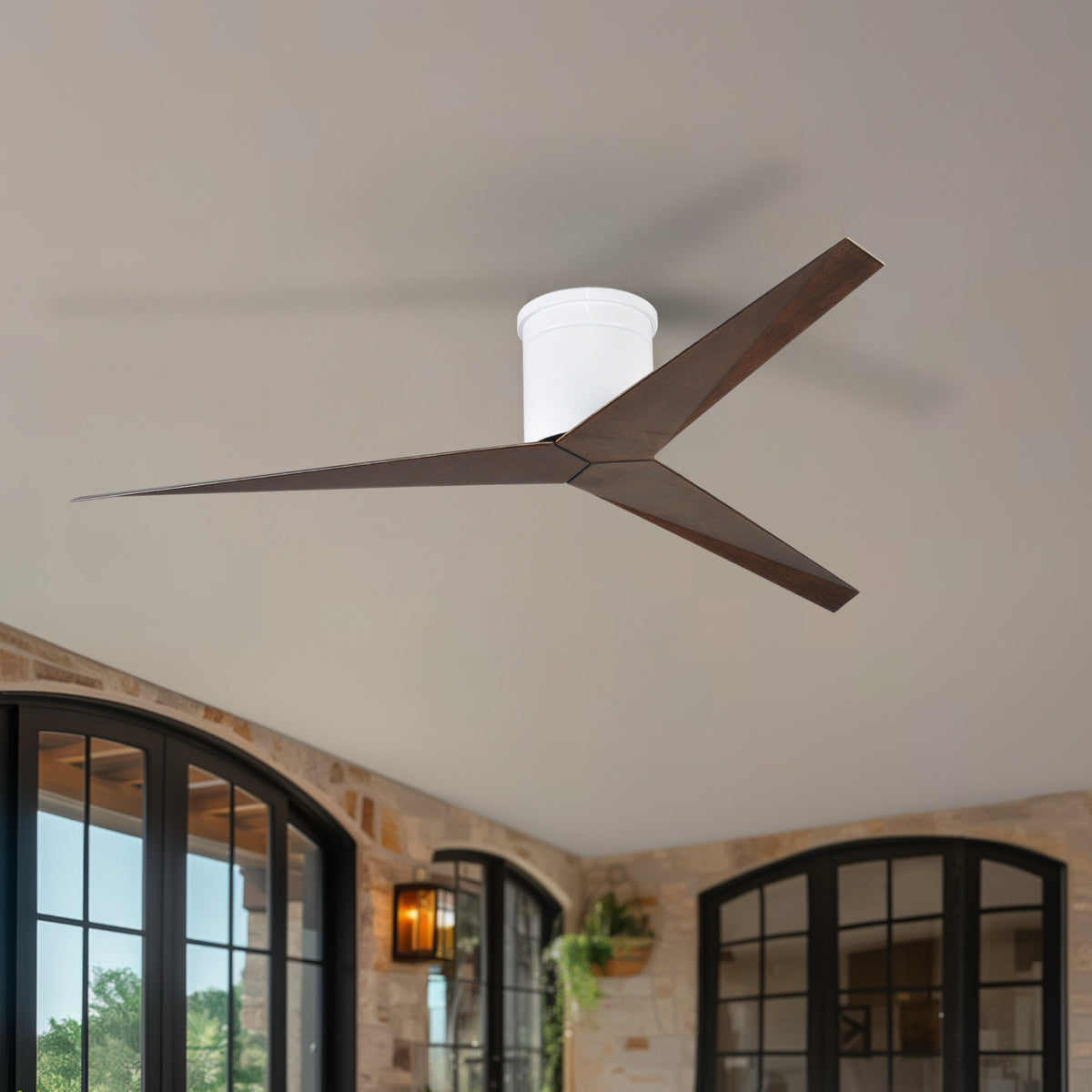 56-Inch Hugger Eliza 3-Blade Flush Mount Ceiling Fan Without Light Kit