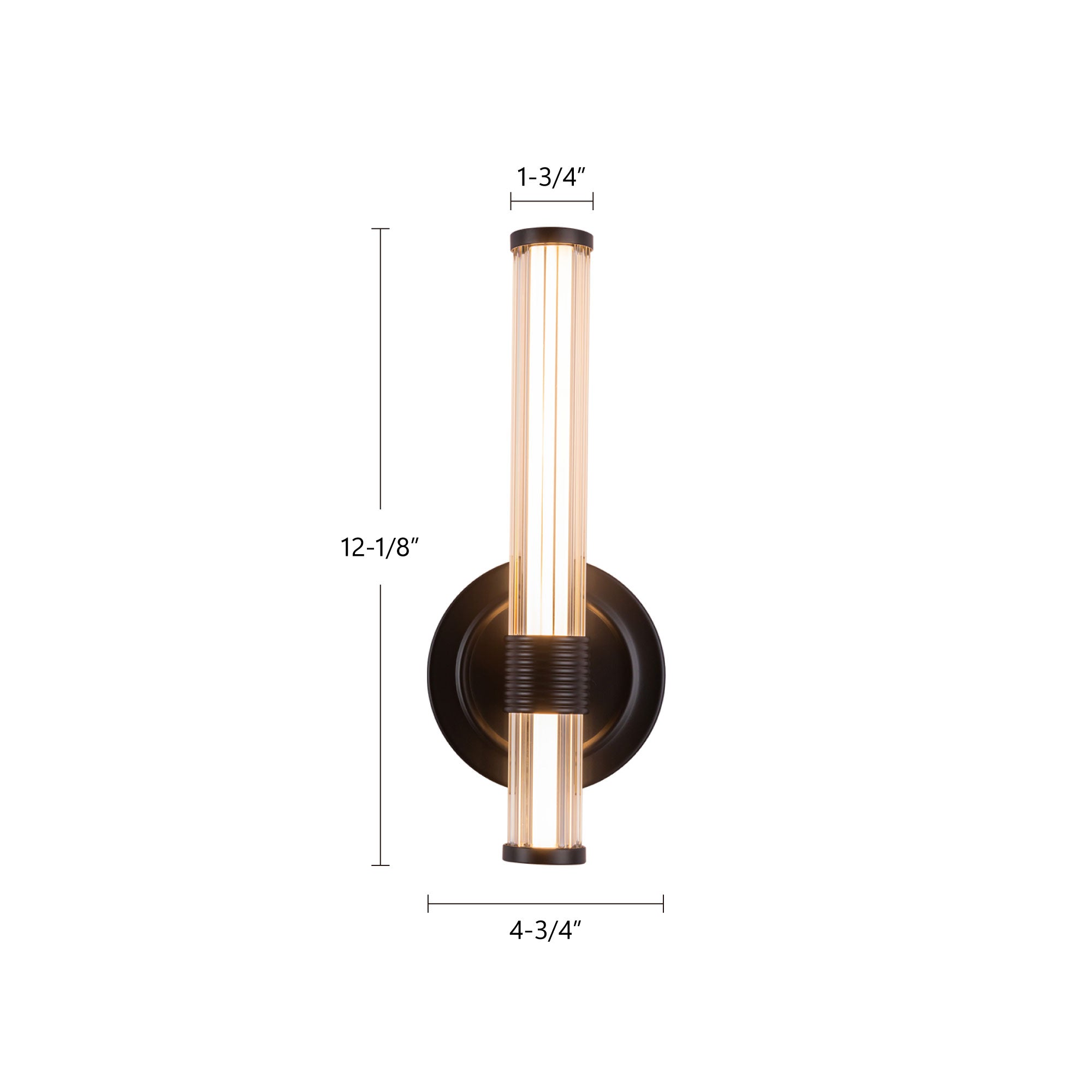 Elsie 12-in Aluminum Vanity Light